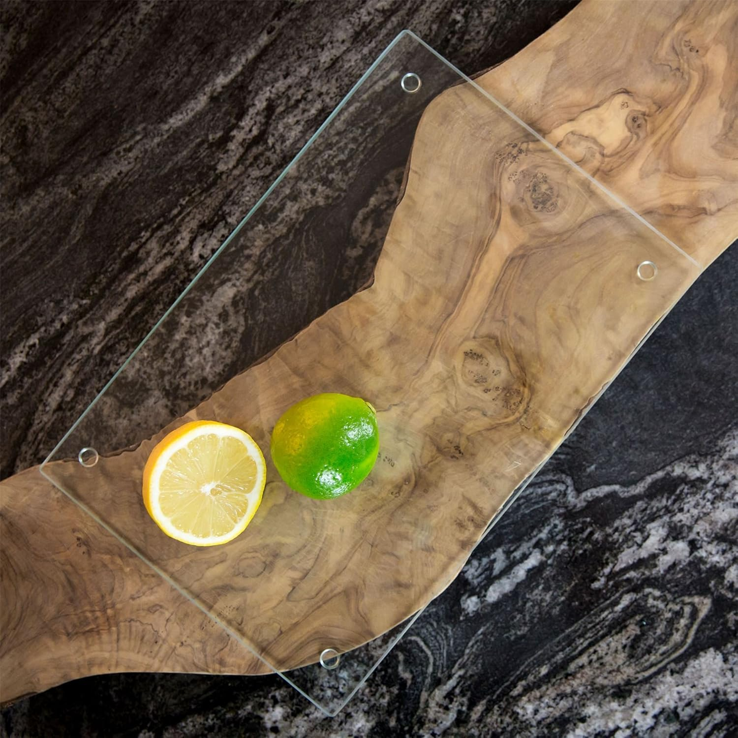 Harbour Housewares Rectangle Glass Chopping Board - 30Cm X 20Cm - Clear - 1X Tempered Heat-Resistant Home Kitchen Worktop Saver Hob Cooker Stove Top Surface Protector Cover Cutting Boards image number 2