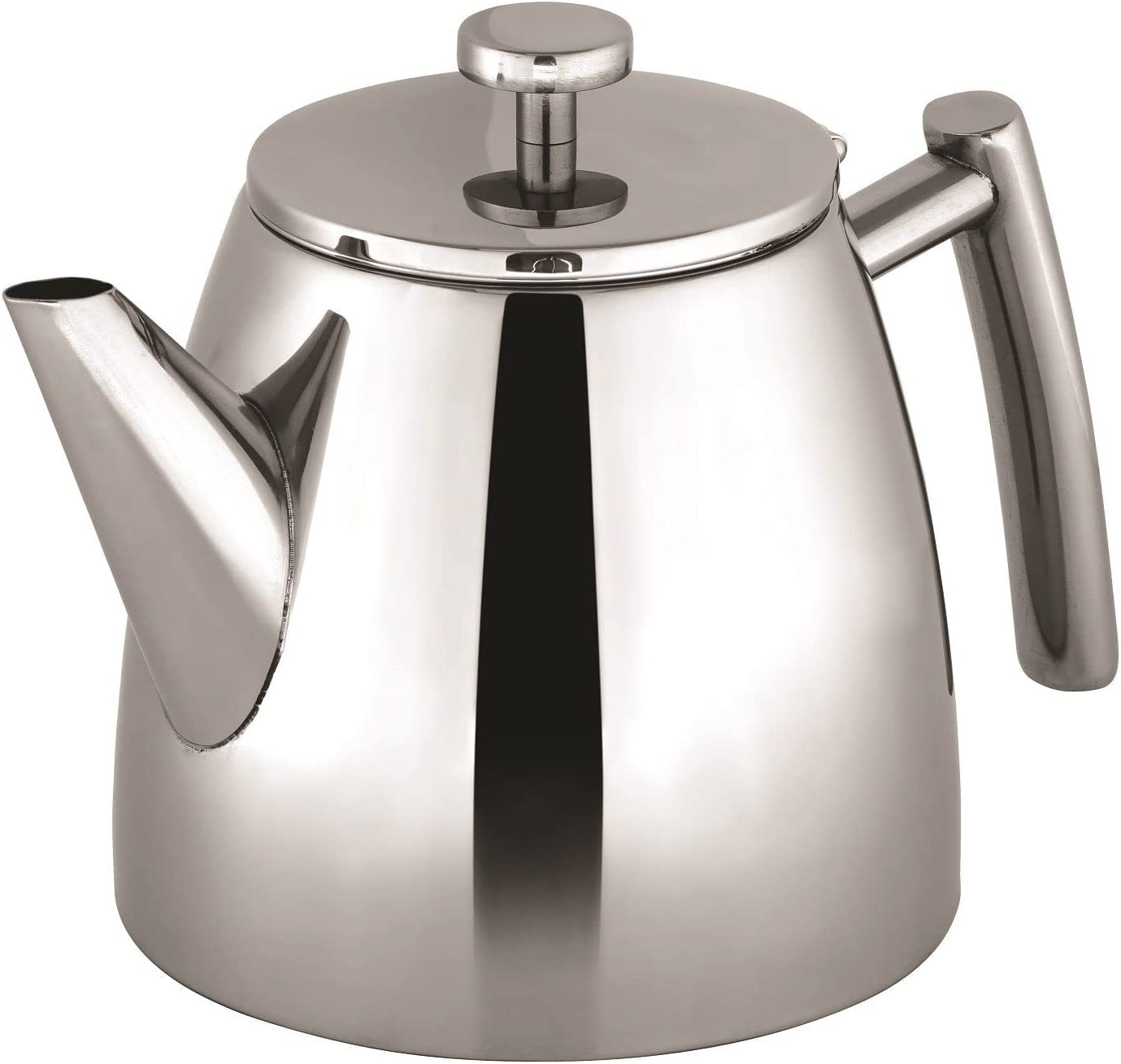 Modena Double Wall Tea Pot, Silver, 15137 image number 1