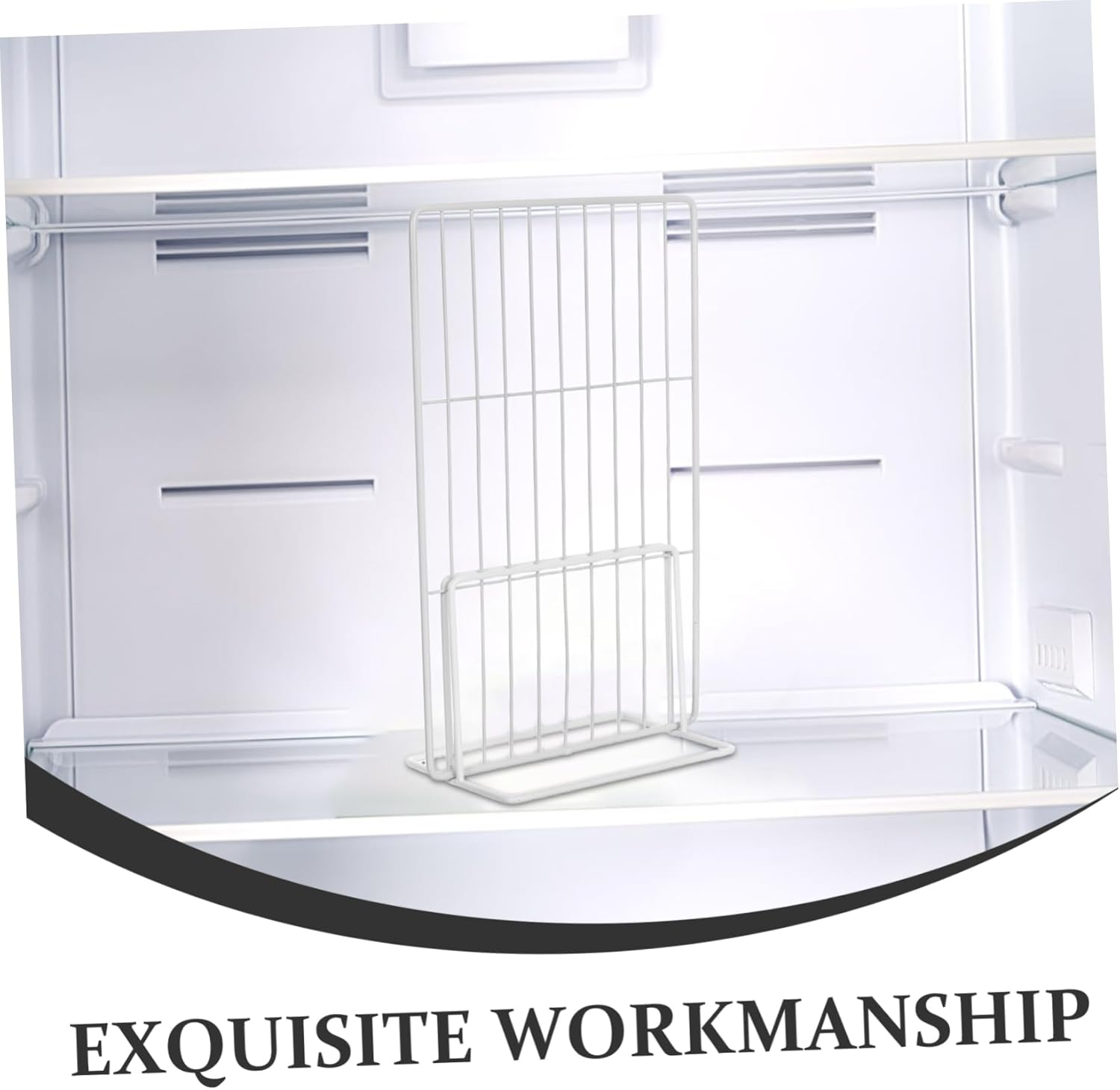 2Pcs Freezer Divider Iron Wire Organizer Adjustable Shelf Separator for Fridge and Freezer Sturdy Metal Mesh Divider for Easy Storage and Organization image number 3