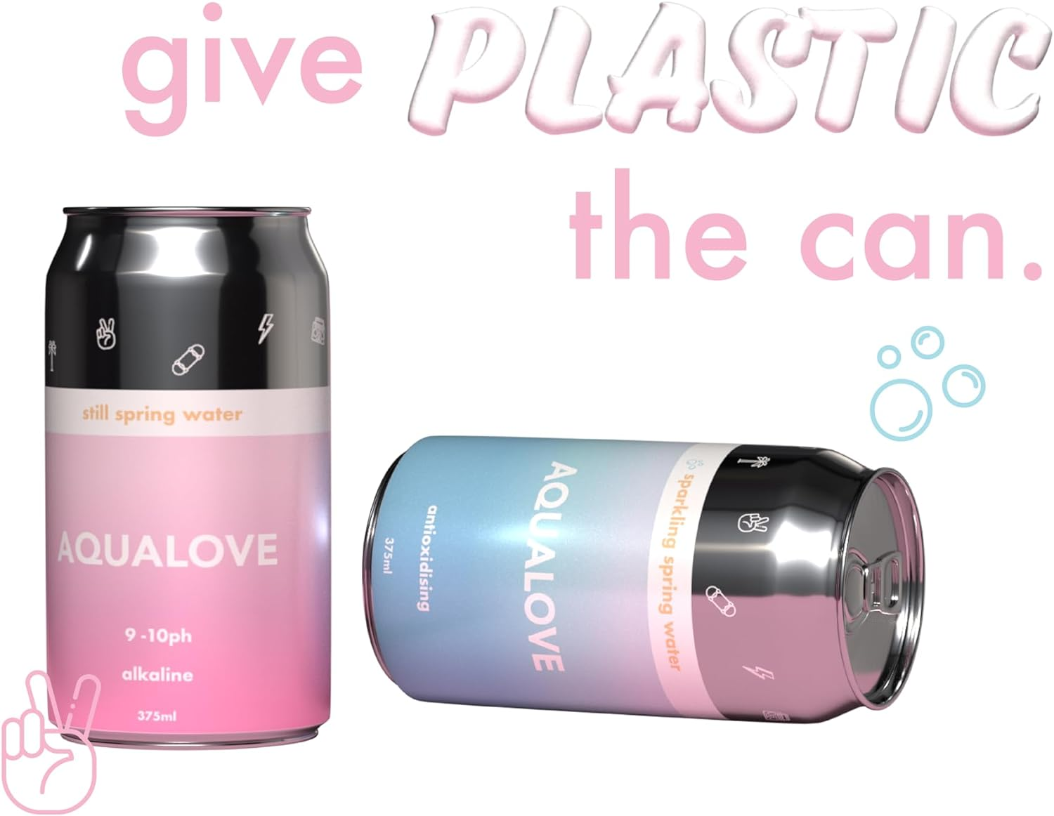 Aqualove Water Still Water 9-10Ph, 24 X 375 Ml