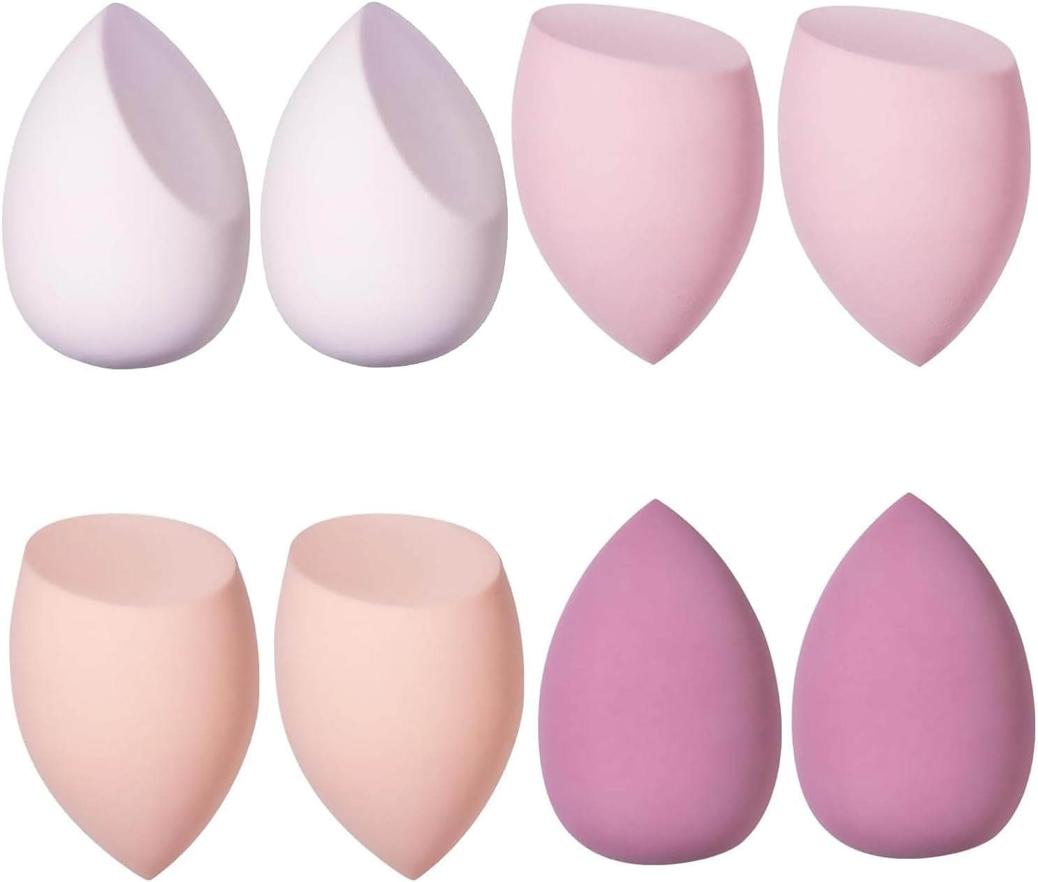 8 Pcs Makeup Sponges Blender Set,Light Pink Color Scheme (4 Shapes) image number 5