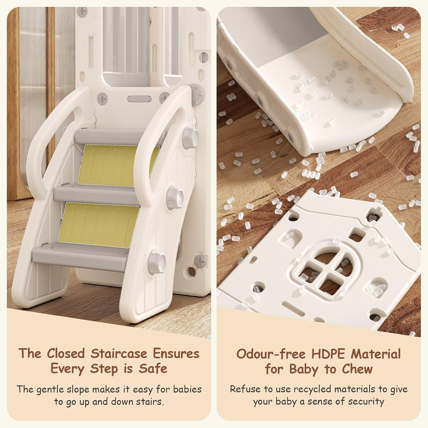 KIDBOT 7In1 Kids Slide Set with Basketball Hoop, Kid Playground Telescope Steps Activity Centre Tunnel Ring Toss Indoor Outdoor Playset Toy image number 3