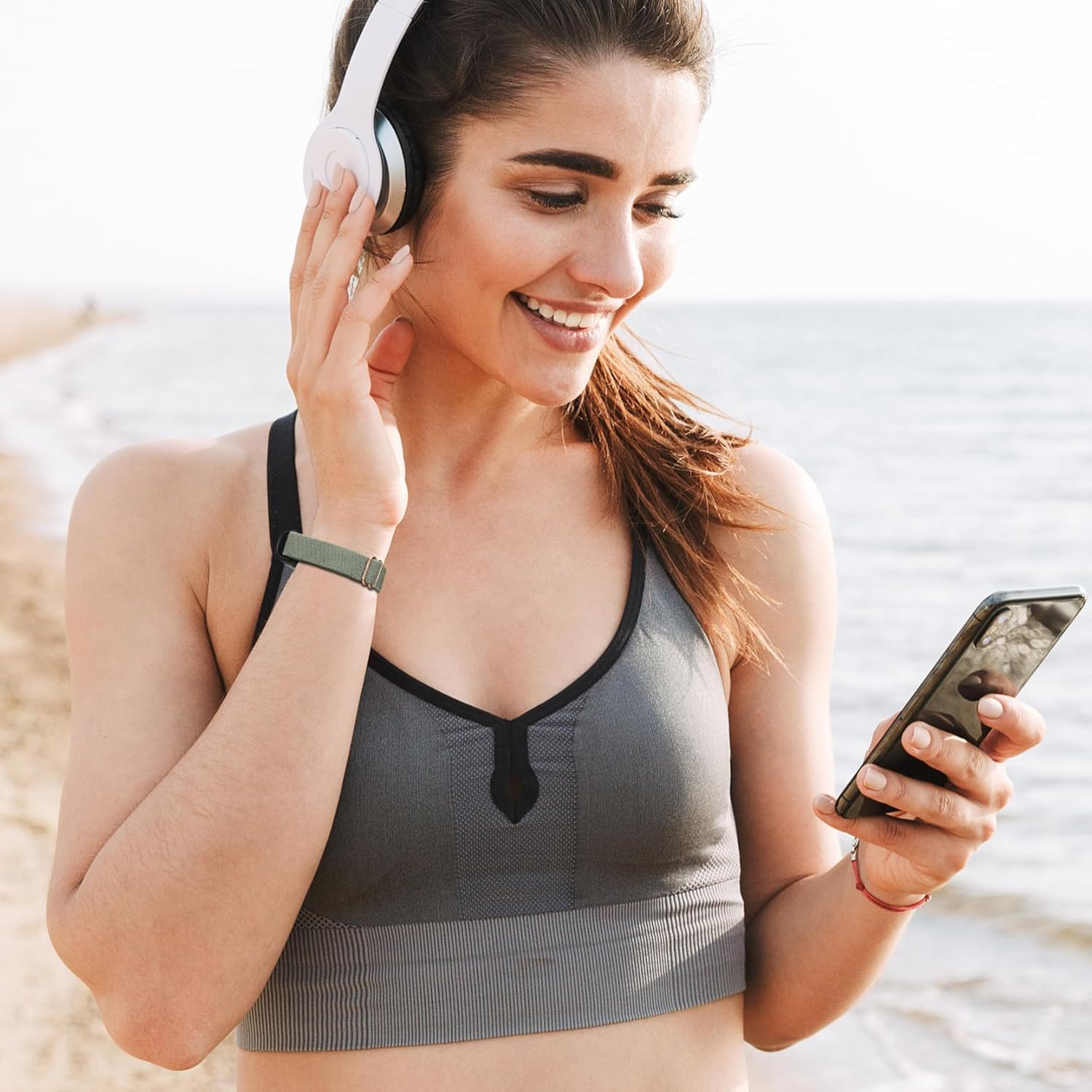 5 Pack Stretchy Nylon Compatible with Fitbit Inspire 3 Bands for Women Men, Elastic Adjustable Soft Sport Strap Replacement Wristband for Fitbit Inspire 3 Bands/Fitbit Inspire 2 Bands image number 2