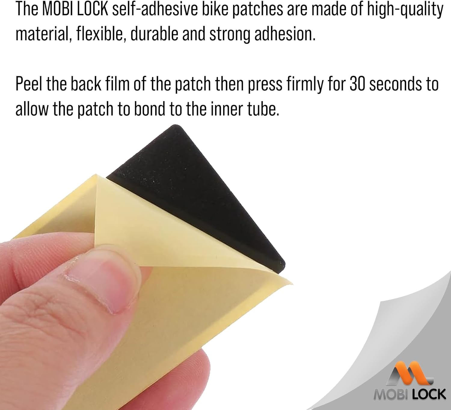 6Pcs Self-Adhesive Bicycle Tire Inner Tube Patch Repair Kit - Glueless Bike Tube Patches in Round, Square, and Rectangle Shape with Metal Rasp - by Mobi Lock image number 4