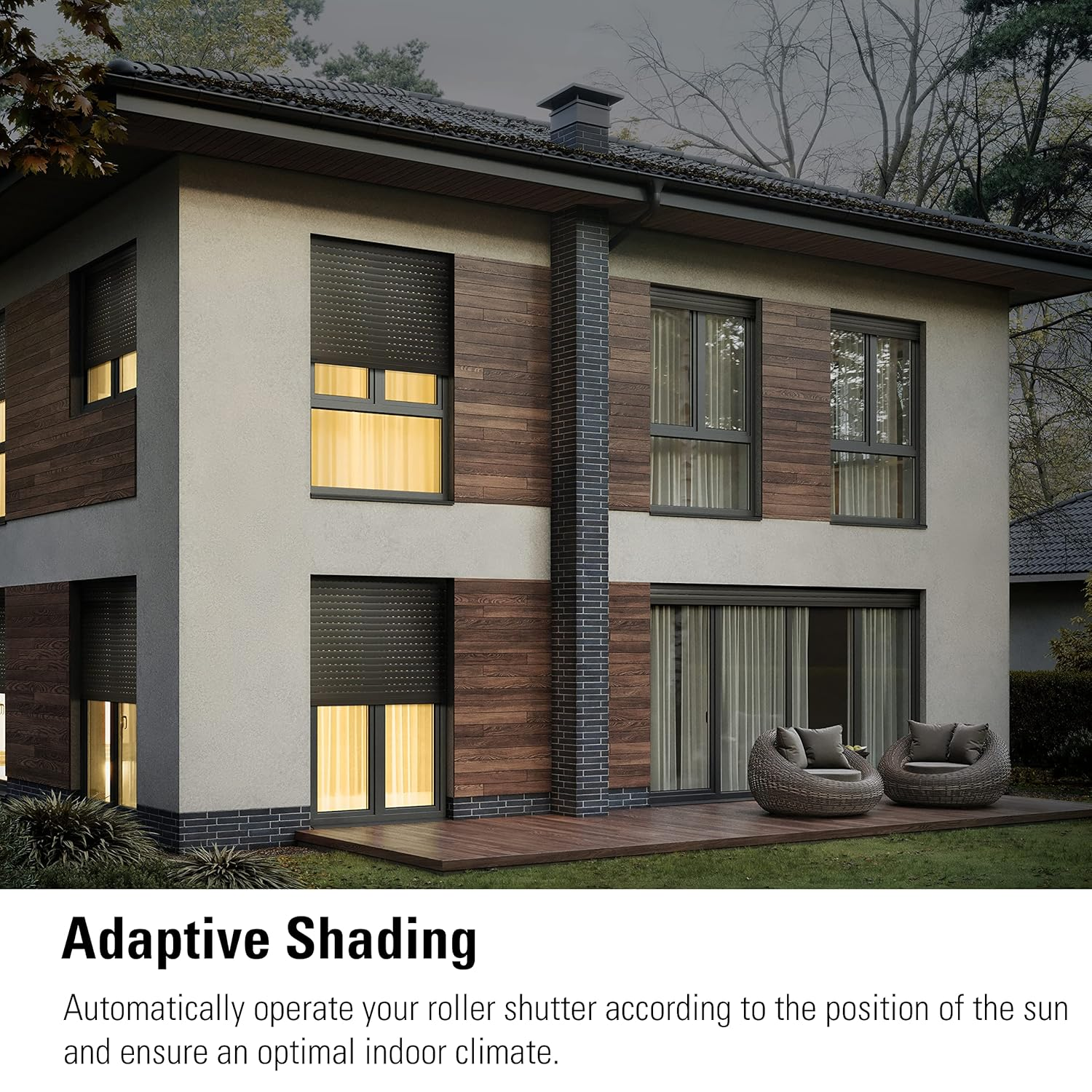 Eve Shutter Switch - Smart Roller Shutter Control with Built-In Schedules, Adaptive Shading, Siri Voice Control, Timer, Remote Access, No Bridge Needed, Bluetooth/Thread, Apple Homekit image number 5