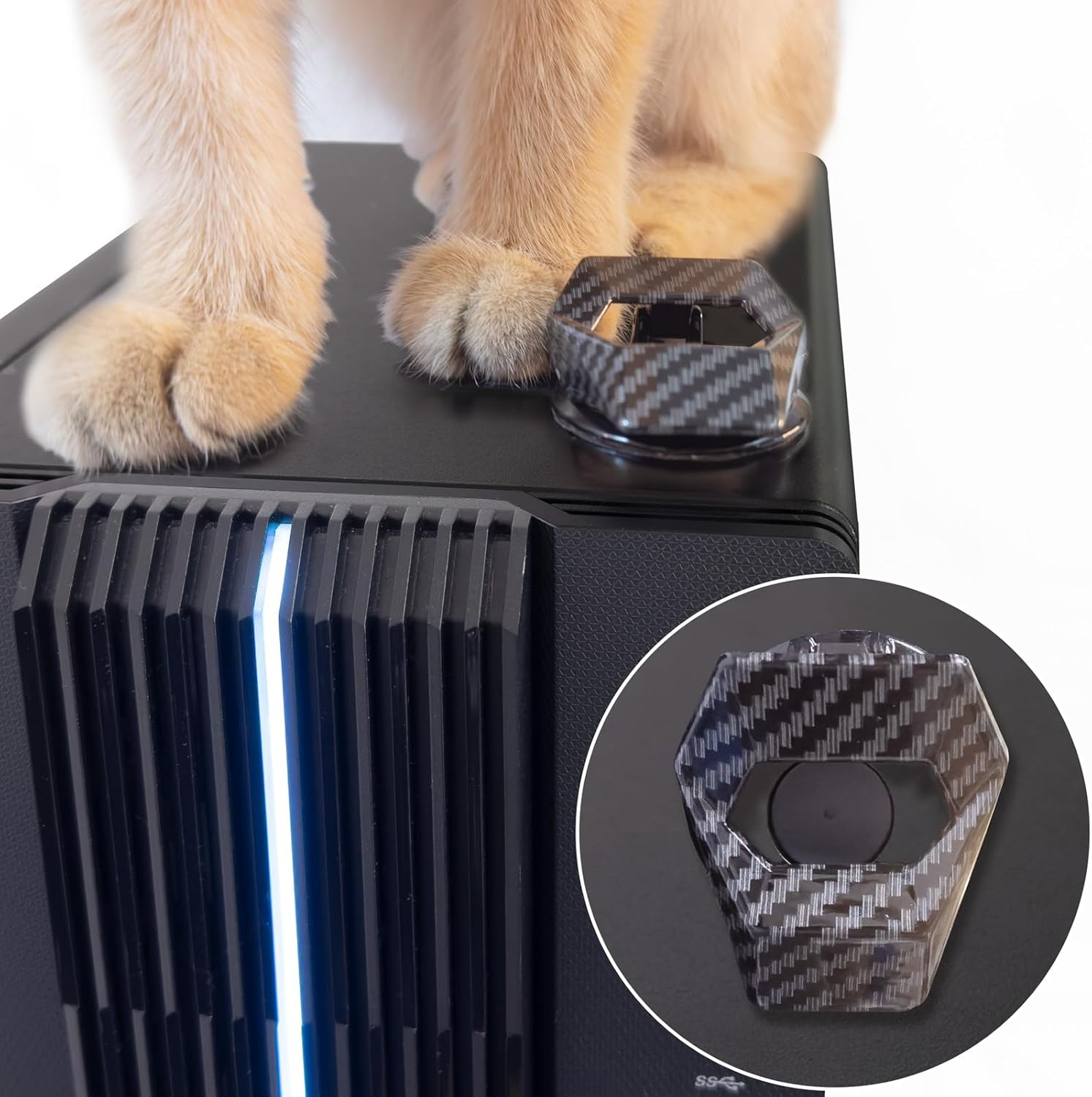 Otuiaim Zinc Alloy PC Power Button Cover [2-Pack], Cat-Proof Child-Proof Flip-Open Protective Lid for Computers, Washing Machines, Dishwashers and More, Fits Buttons Diameter < 2.5Cm & Height < 1Cm