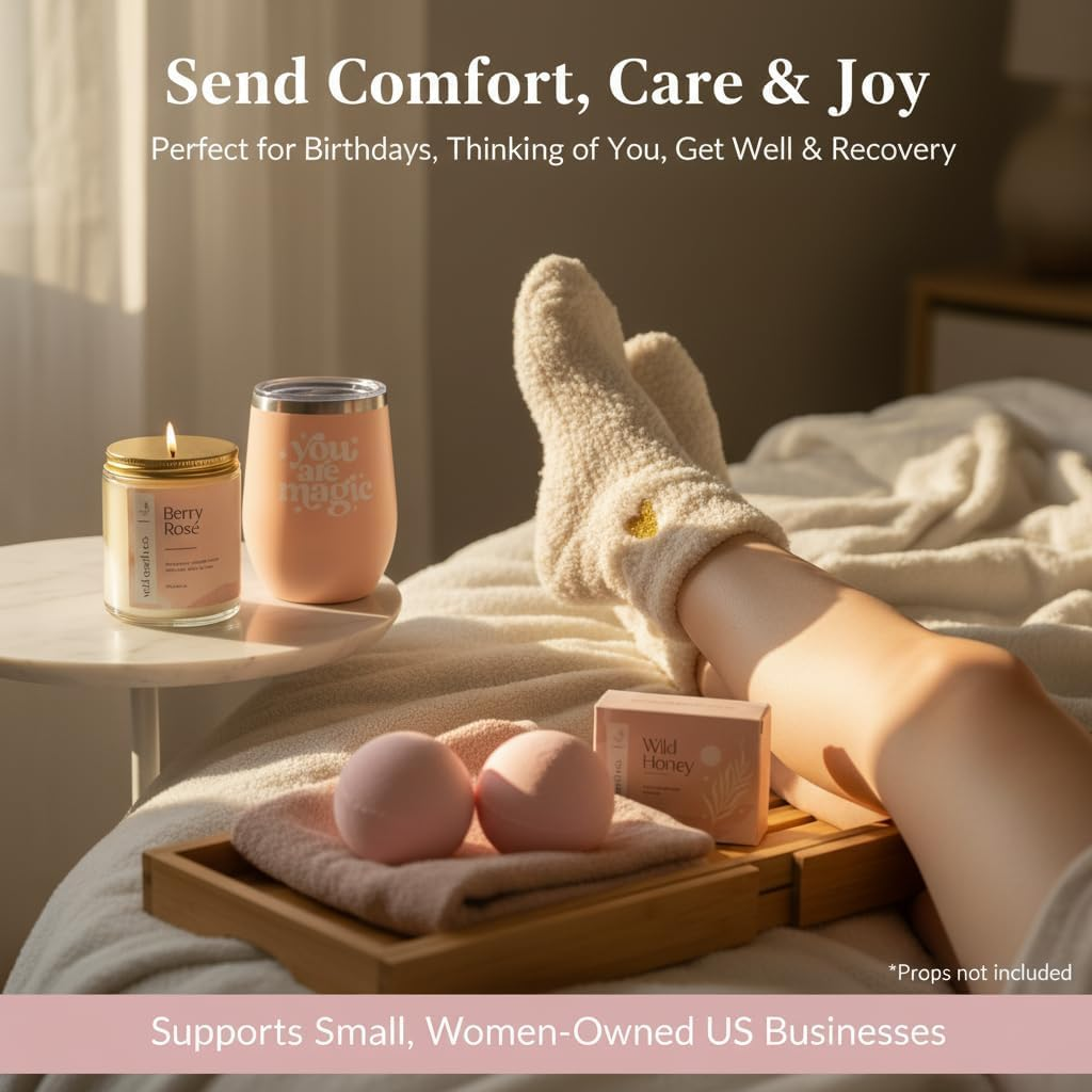 Unboxme Gifts for Women - Birthday Edition | Gift Box for Her | Thinking of You Gift Basket with Mug, Scented Candle, Bath Bombs, Soap + More | Unique Gift Ideas image number 6