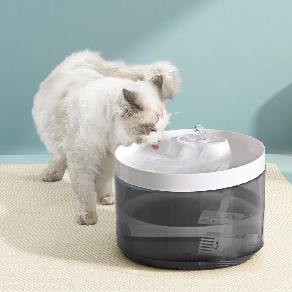 Pet Water Fountain Feeder Dispenser Filter Dog Cat Drinking Automatic 2.2L image number 4