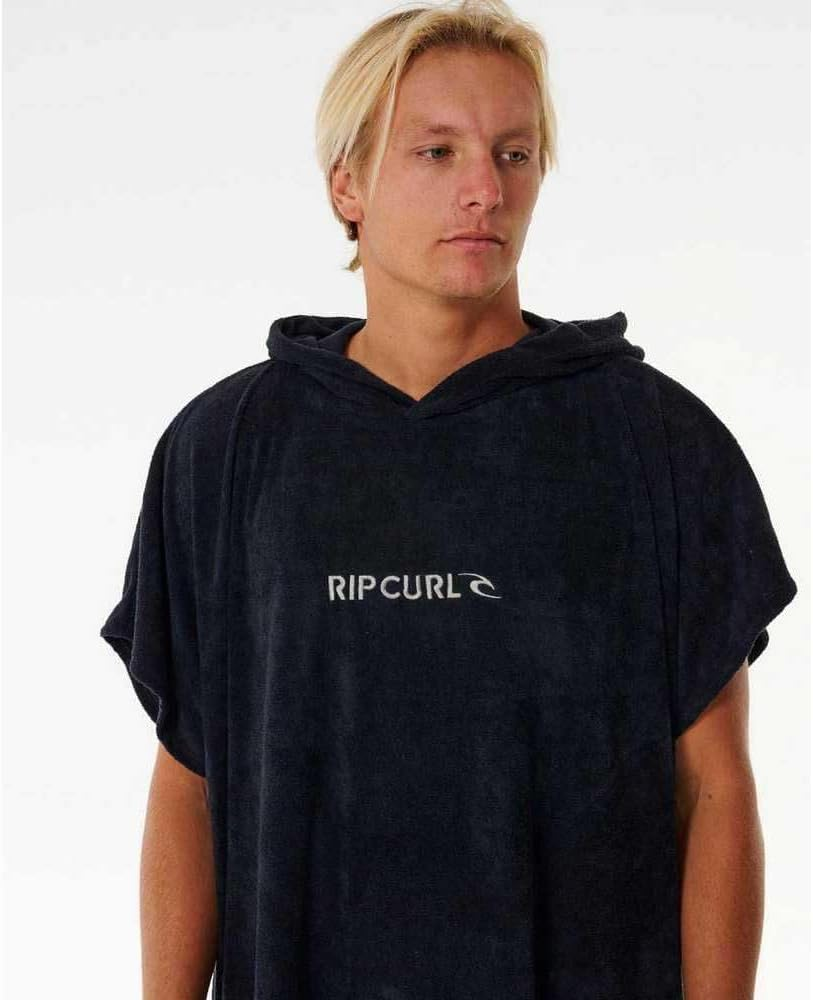 Rip Curl Men'S Brand Hooded Towel, Black/Grey, Onesize - Black/Grey image number 3