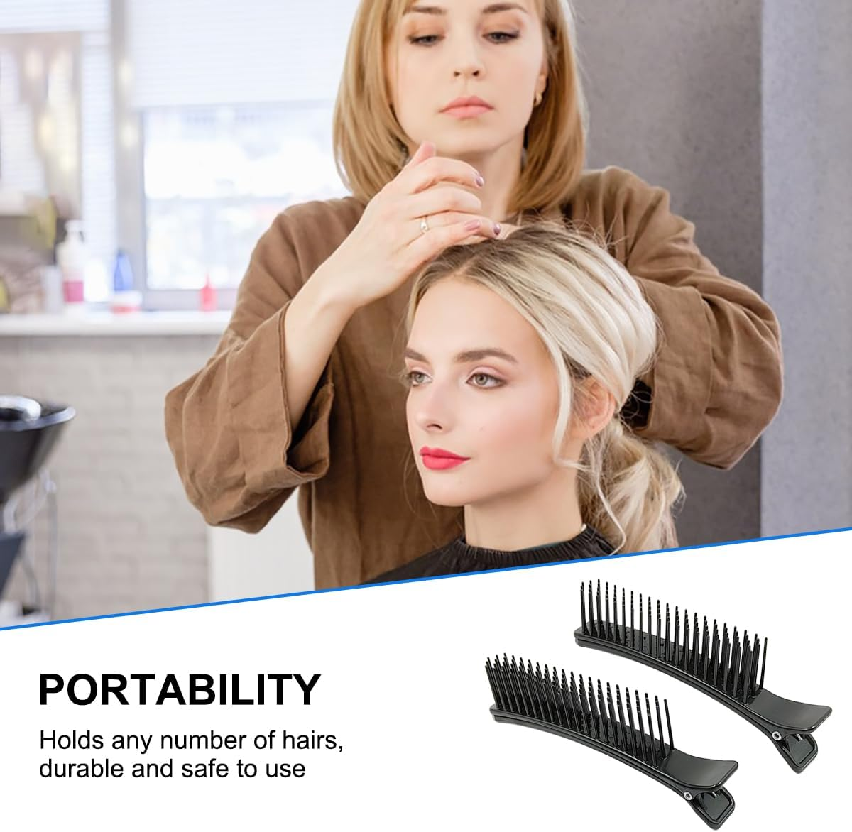 4PCS Styling Hair Grip Alligator Clips, Sonku Hair Clips for Easy Styling, Sectioning image number 6