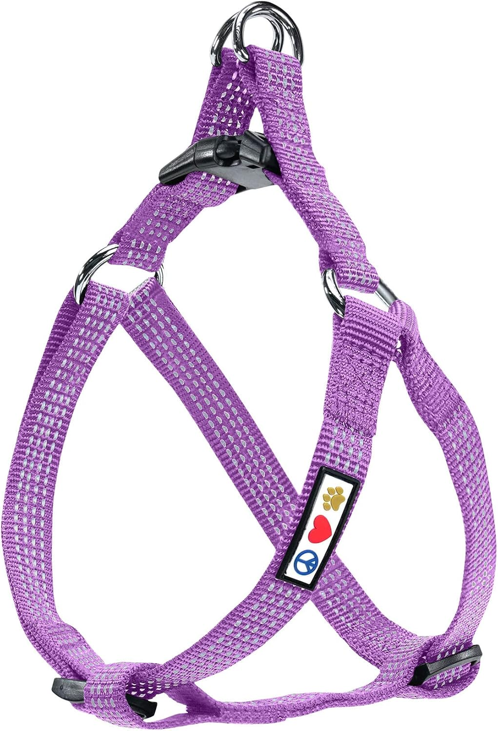 Pawtitas Reflective Step in Dog Harness or Reflective Vest Harness, Comfort Control, Training Walking of Your Puppy/Dog Harness Small S Purple Orchid image number 1