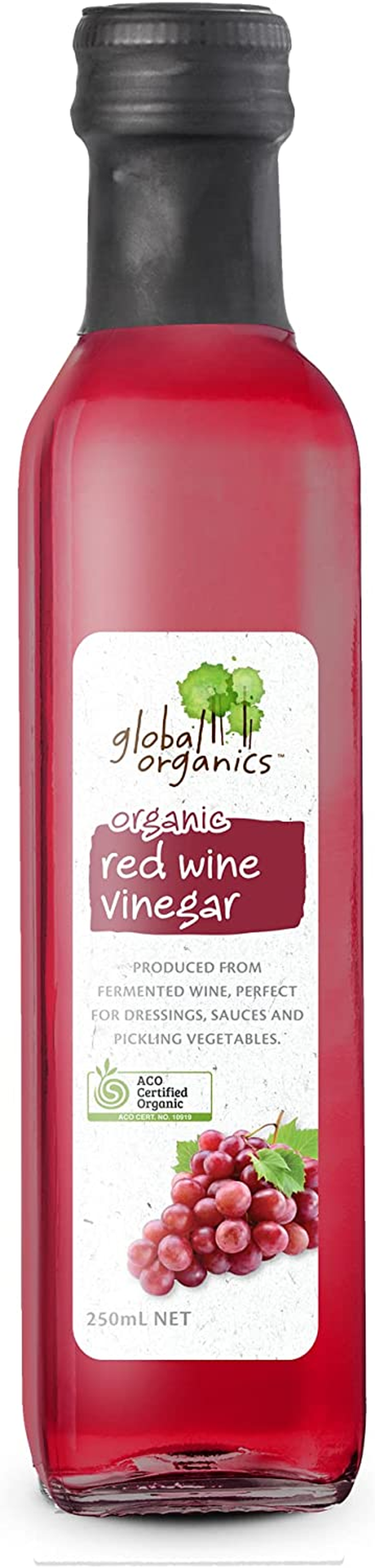 Global Organics Red Wine Vinegar G/F 250 Ml