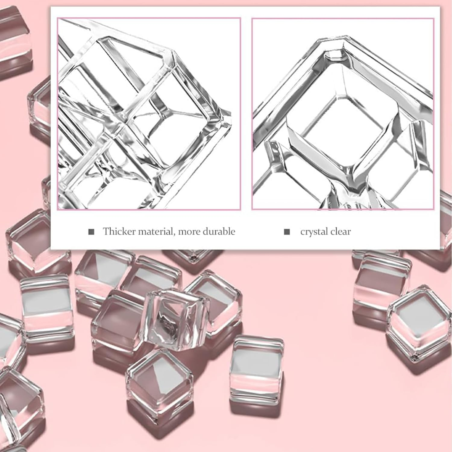 Kzvsiy 1-Pack 9-Slot Acrylic Nail Polish & Lipstick Organizer, Clear Cosmetic Storage Stand, Small Beauty Makeup Display Case for Lip Gloss, Lipstick, Nail Polish, and More image number 3