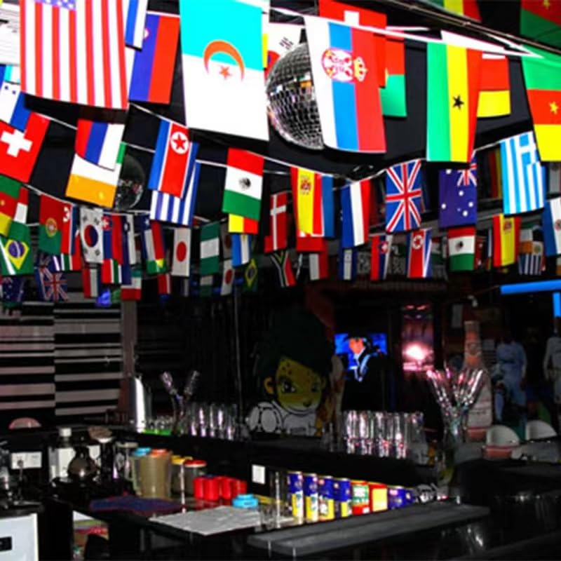 200 Countries International String Flag,World Country Flags Bunting Banner Perfect for Party Decorations, Bars, Sports Clubs, School Festivals, Celebrations(50 Meters) image number 4