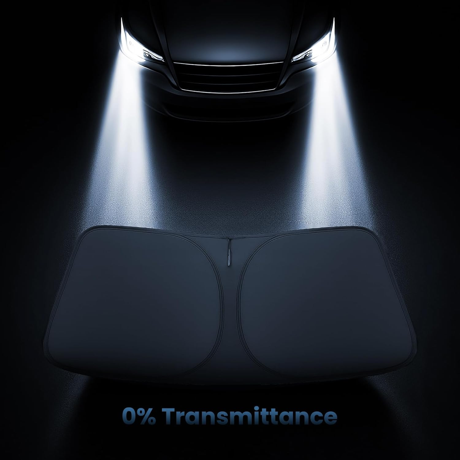 Windshield Sunshade for Hyundai Tucson 2022 2023 2024 2025 - Innovative No-Light-Pass Technology, Mirror Cut-Out, Blocks 99% UV Rays, Fade-Resistant, Easy-Fold Tucson Windshield Sun Shade image number 1