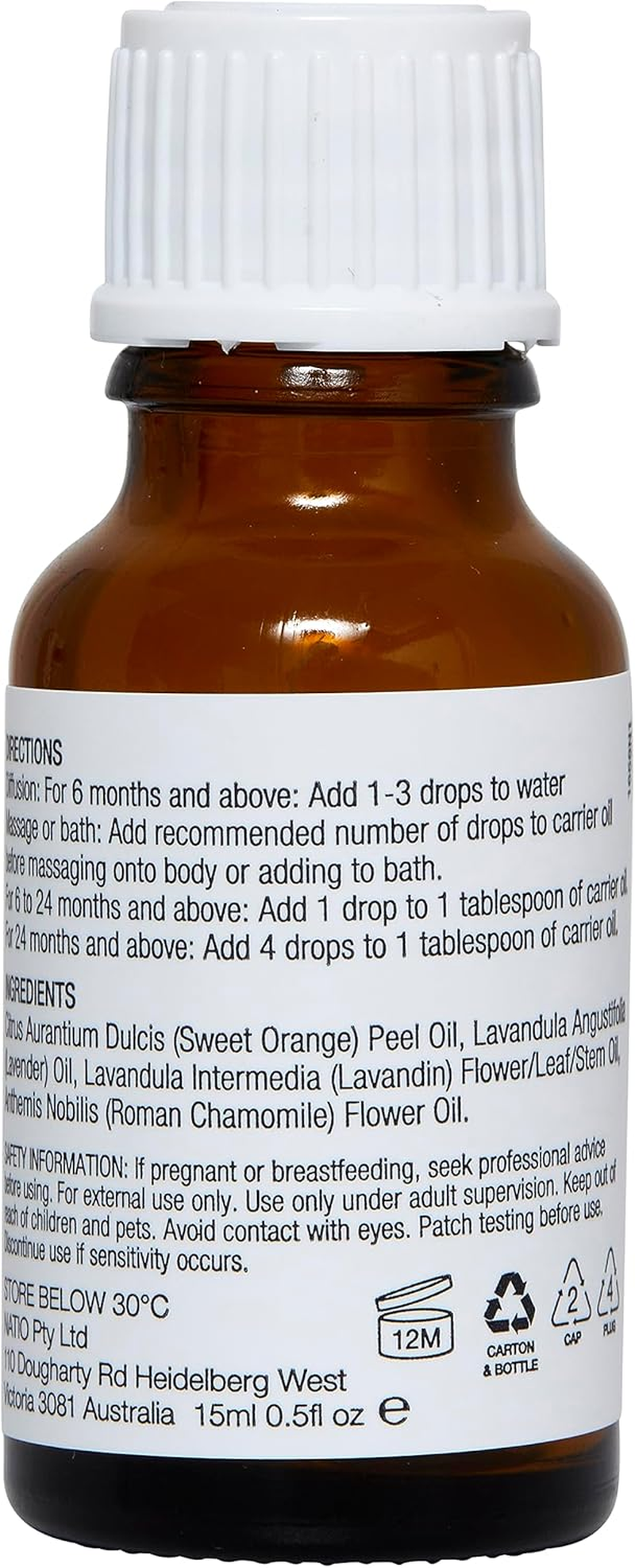 Natio Australia Kids Sweet Dreams Essential Oil Blend 15Ml - Essential Oils Safe for Kids - Lavender, Chamomile & Sweet Orange Pure Essential Oils - Vegan Friendly & Made in Australia image number 1