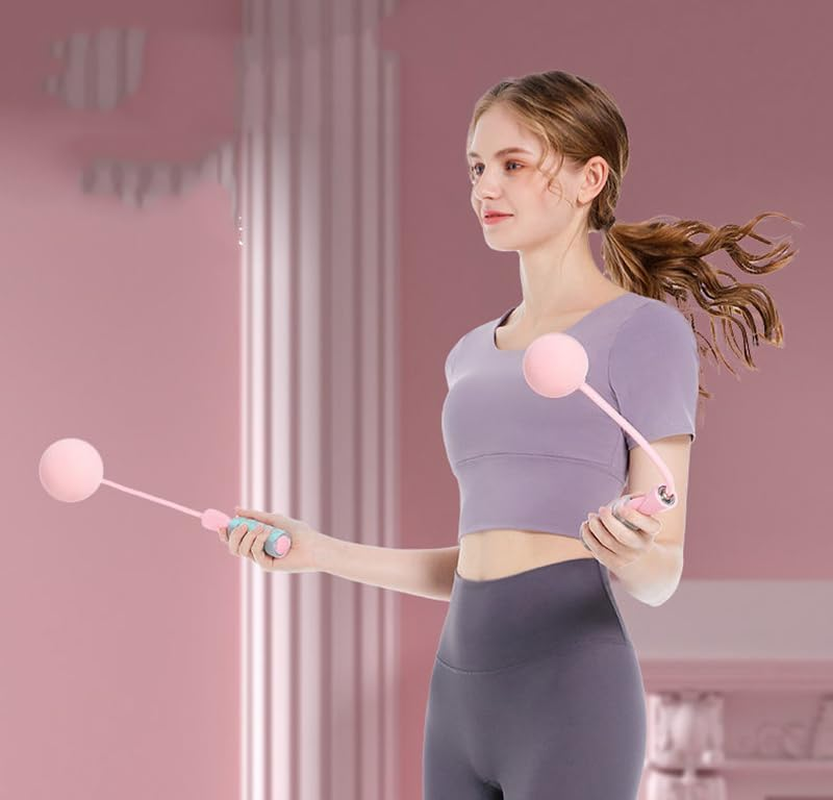 Jump Rope, Training Ropeless Skipping Rope for Fitness, Adjustable Weighted Cordless Jump Rope for Men Women Home Exercise & Slim Body