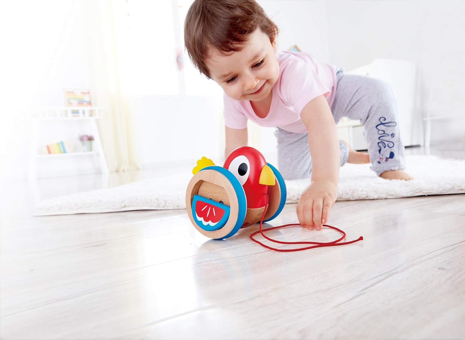 Hape Pull along Bird Outdoor Learning Activity Kids/Toddler Fun Play Toy 12M+ image number 6