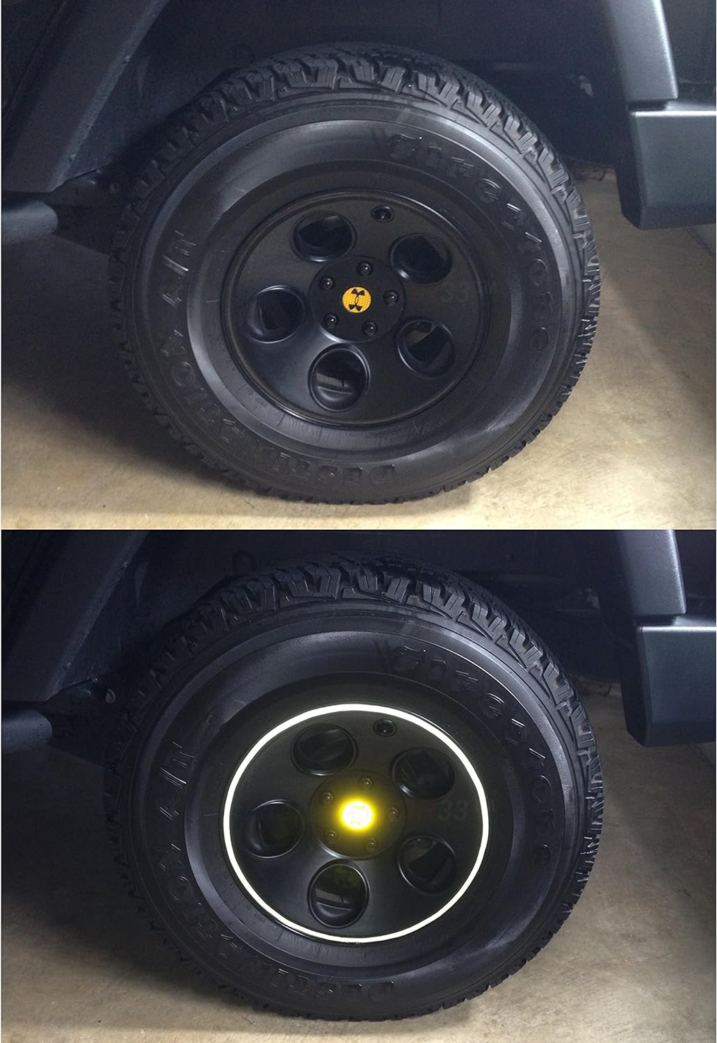 Customtaylor33 (All Vehicles Black Engineering Grade Reflective Copyrighted Safety Rim Tapes (Must Select Your Rim Size), 16"/19" (Combination Rim Size) image number 2