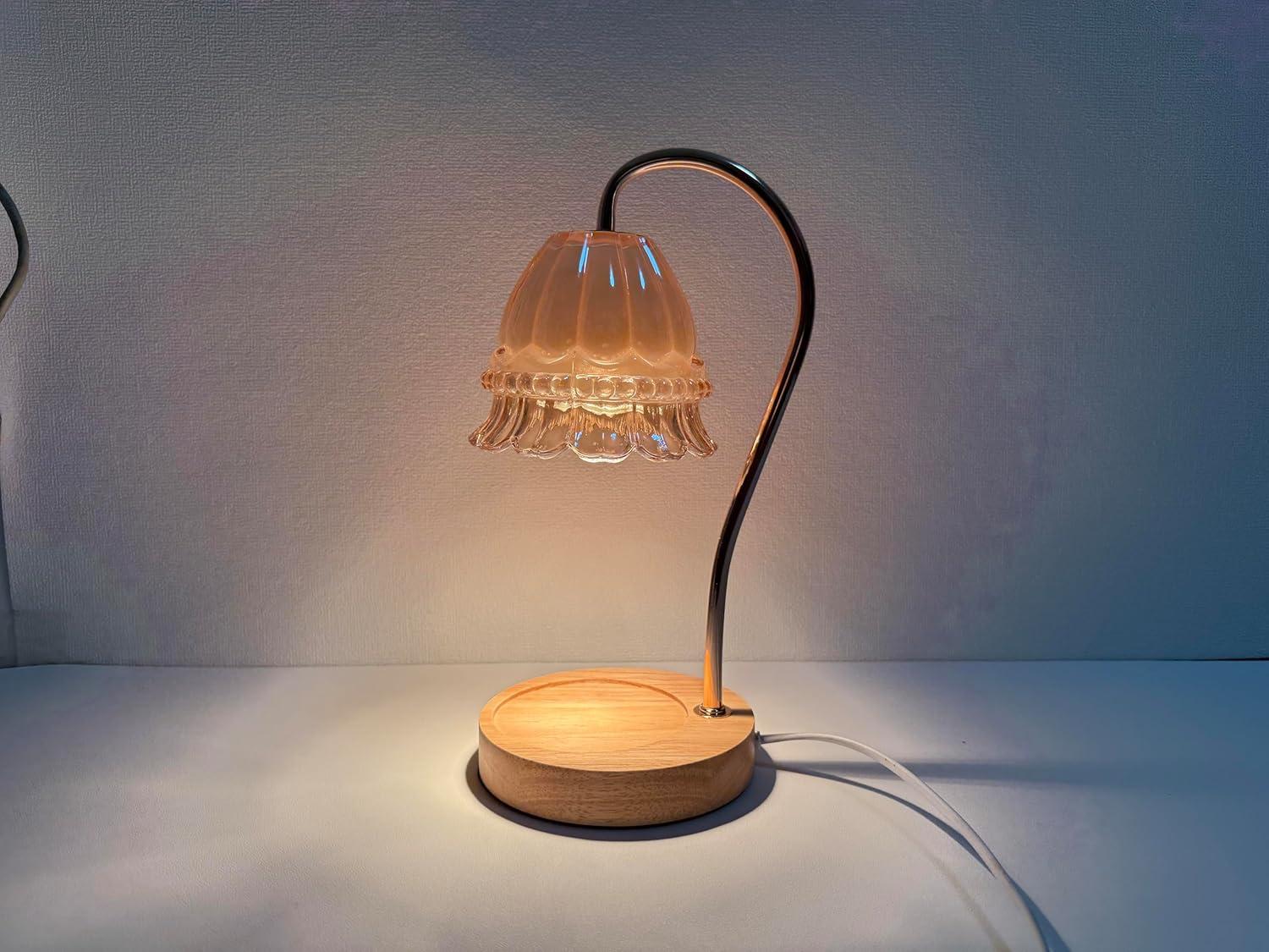 Candle Warmer Lamp with Timer，Vintage Bedroom Home Decor Warmer，Brightness Adjustable for Jar Scented Wax Melts with 2 Bulbs image number 4