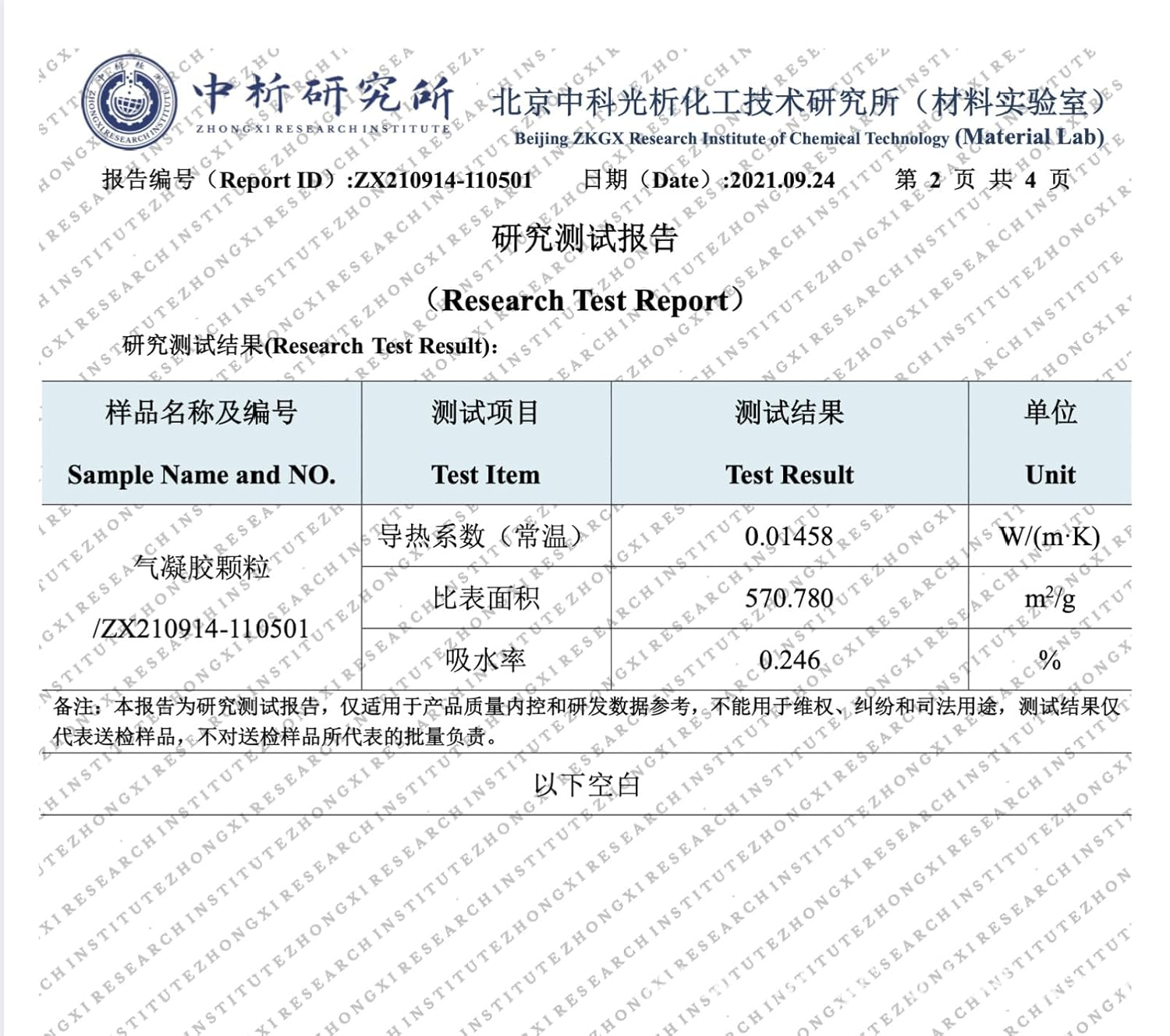 Nano Aerogel Block, Supercritical Experimental Aerogel Silica Nanometre Aerogel Particles, 500 Grams image number 2