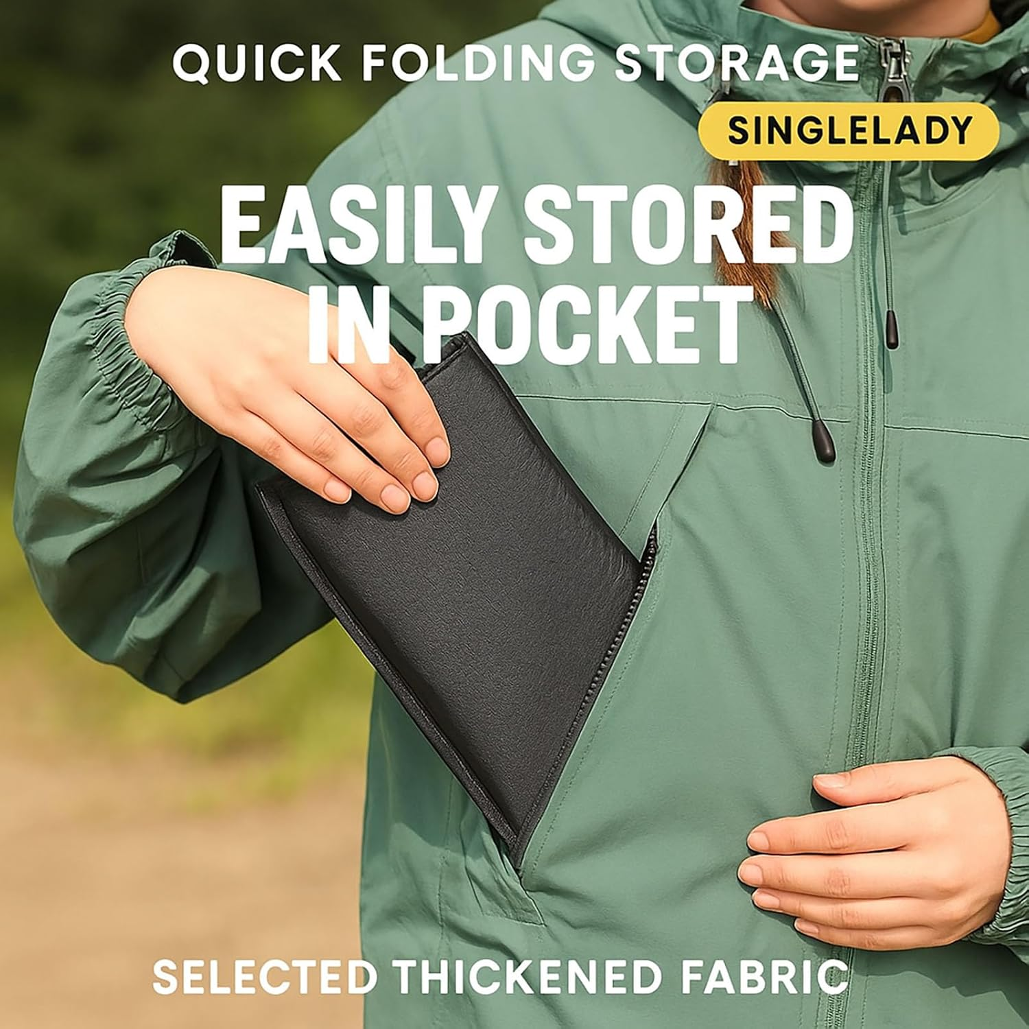 SYGELER Ultra-Light Portable Folding Chair,Portable Outdoor Travel Stool,Compact and Travel-Friendly Folding Stool for Camping and Hiking, Carry Bag Included image number 1