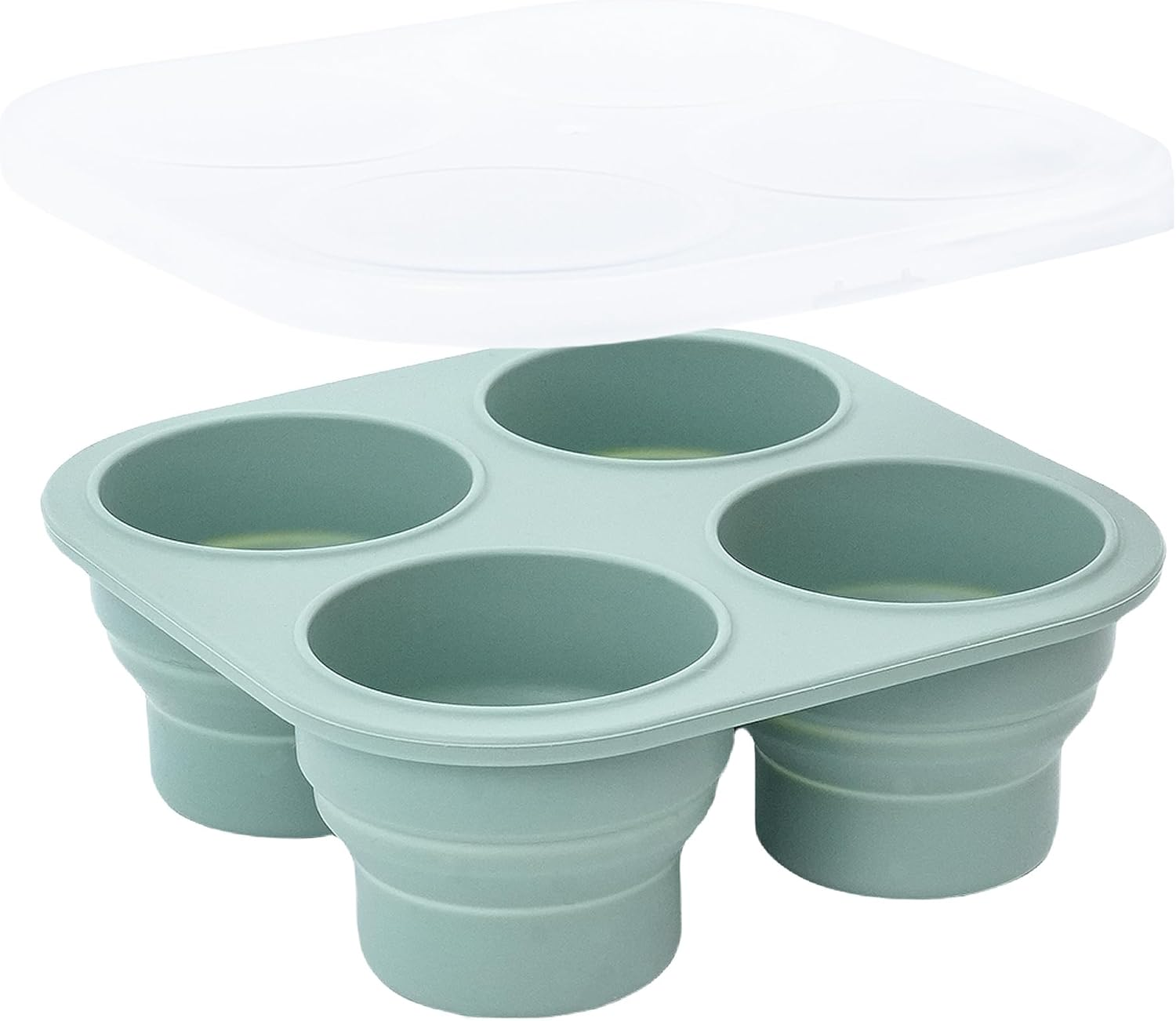 Stackable Reusable Baby Food Freezer Storage Tray Silicone Freezer Tray Storage Containers Baby Food Ice Cube Trays Milk Trays for Breastmilk Blue