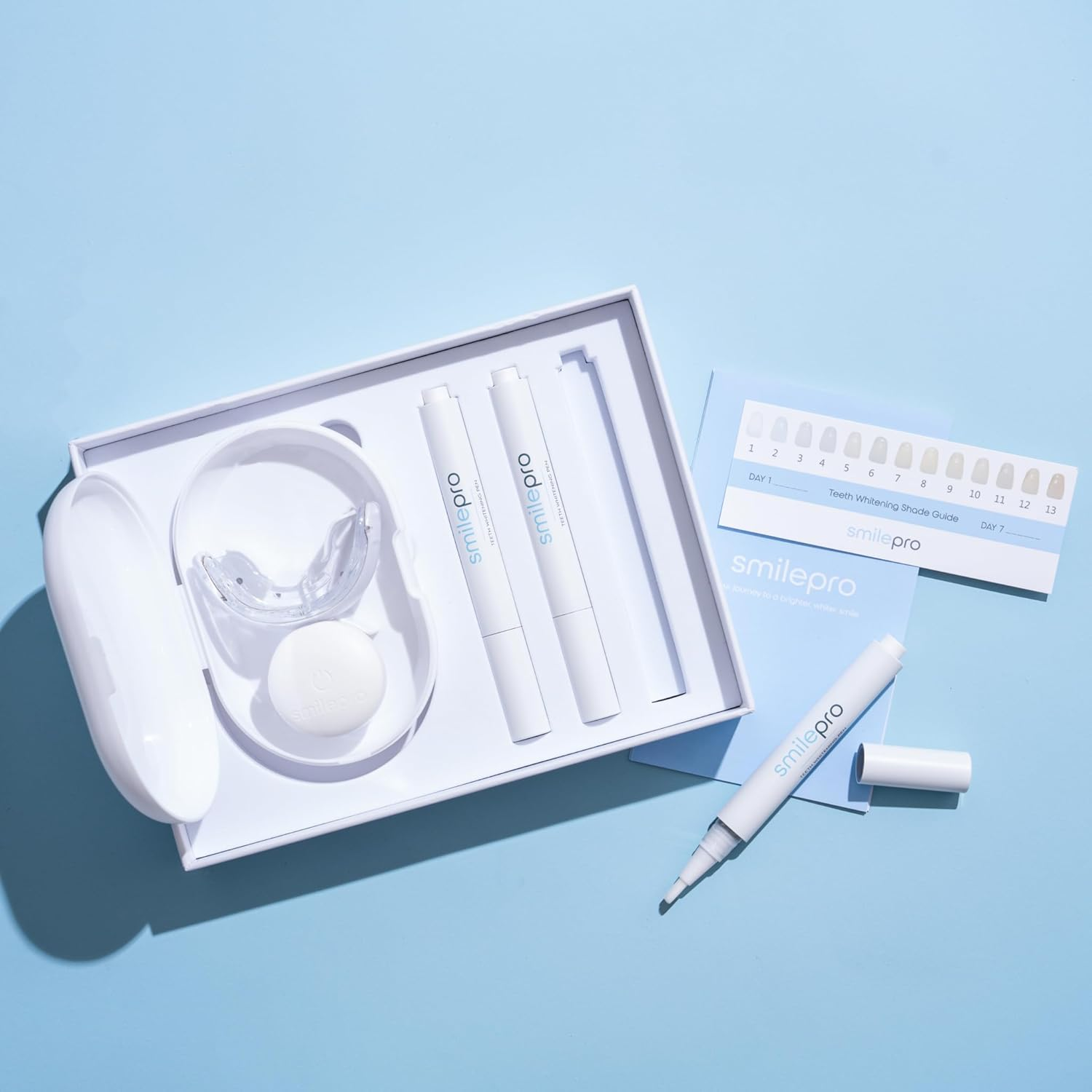 Smilepro Advanced Teeth Whitening Kit &ndash; LED Light & Whitening Pens &ndash; Enamel Safe, No Sensitivity &ndash; At-Home Teeth Whitener for Coffee, Wine & Smoking Stains image number 4