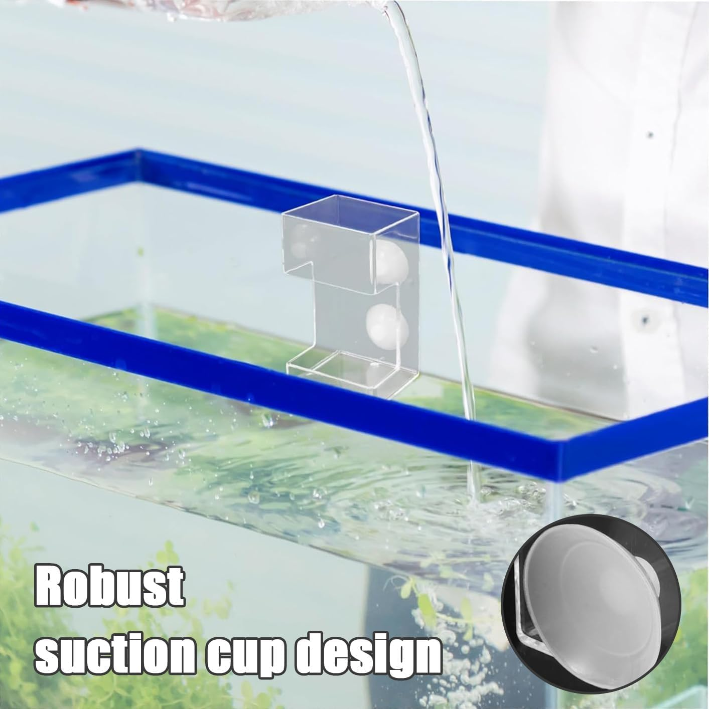 Clear Acrylic Fish Feeder with Suction Cup, Mess-Free Feeding Tray and Tube for Betta, Shrimp and Aquarium, Keeps Tank Water Clean image number 2