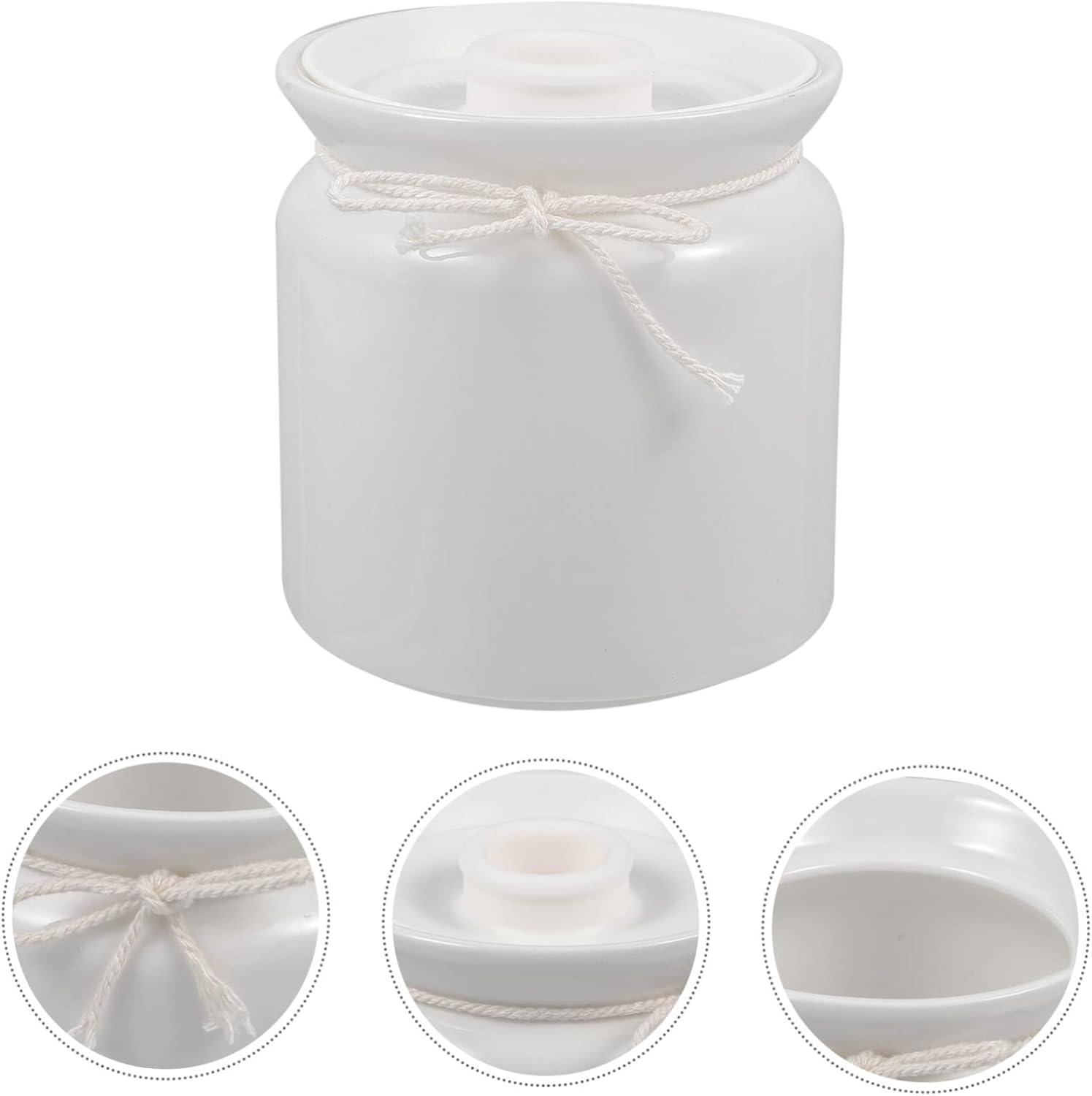 Hoement Ceramic Condiment Jar Airtight Spice Storage Holder for Tea Sugar Salt and Seasoning Elegant Kitchen Organizer for Home Restaurant Shop and Dining Room image number 6