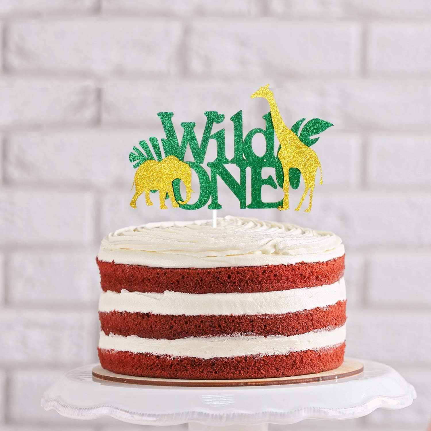 Wild One Birthday Cake Topper - Unleash the Untamed Spirit with Our Wild One Birthday Cake Topper - Let Jungle Safari Animals Roar and Giraffes Graze on Your Cake! image number 4