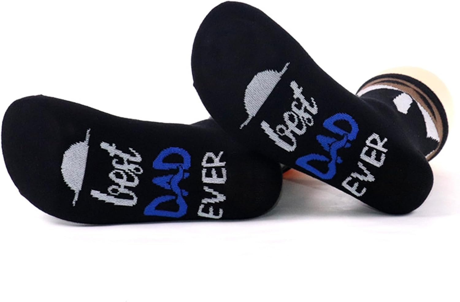 LADES Father&rsquo;S Day Novelty Socks for Men &ndash; Funny Grip Letters Print Cotton Anti-Slip Crew Socks image number 2