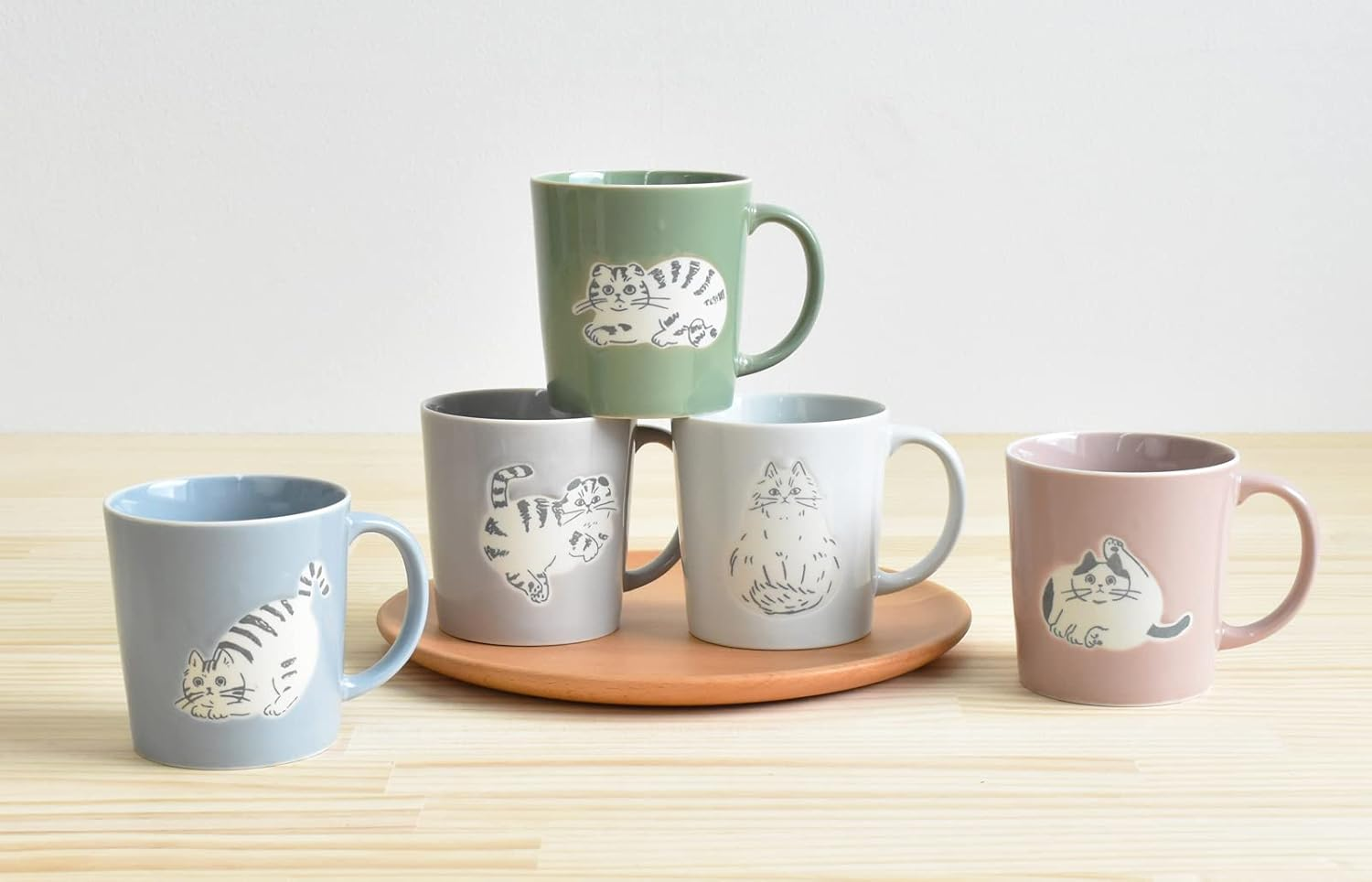 Ippinsha 60271 NECOTO Mug, 10.1 Fl Oz (300 Ml), Pink image number 6