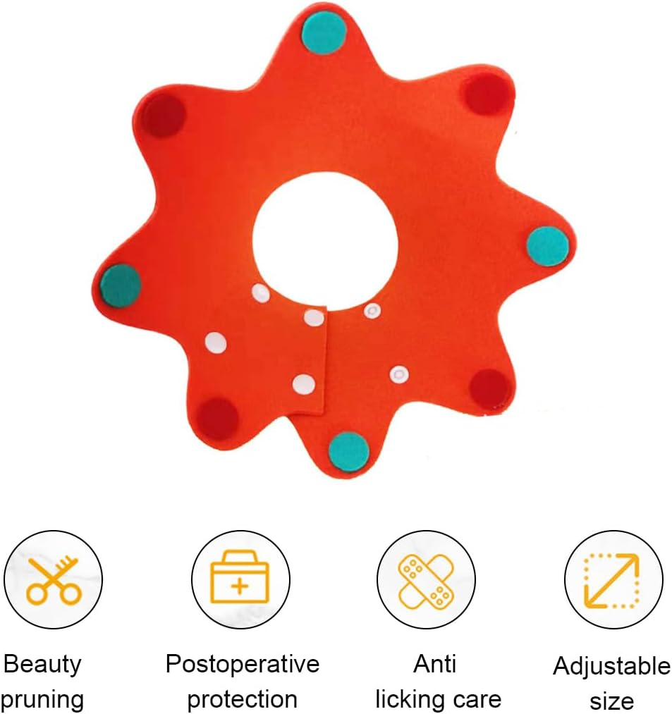 Pack of 2 Neck Collars for Cats and Puppies Pet Collars Protective Collar Adjustable Soft Cat Pets Adjustable Protective Collar Sponge Soft for Pets Protective Collar Collars