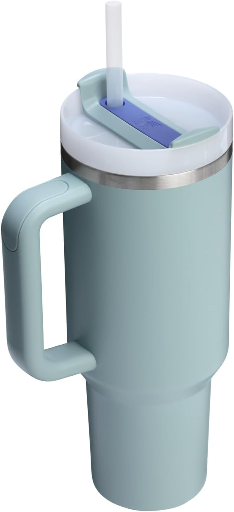 Amazon Exclusive Stanley Quencher H2.0 Tumbler with Handle and Straw 40 Oz | Flowstate 3-Position Lid | Cup Holder Compatible for Travel | Insulated Stainless Steel Cup | Bpa-Free | Blue Cactus image number 3
