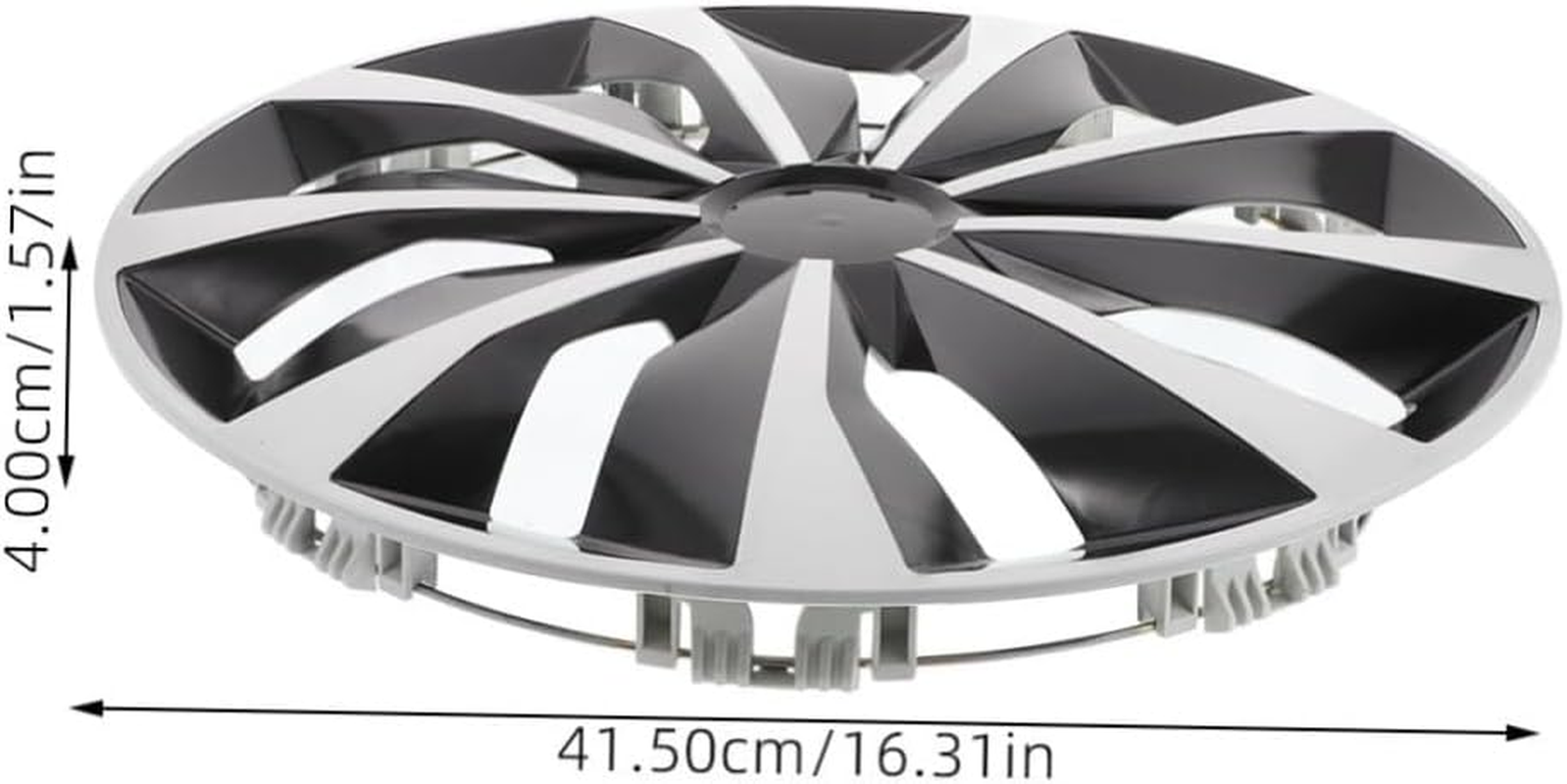 MUELODSIC Universal 15-Inch Car Wheel Hub Cap White Tt Replacement Hubcap Automotive Wheel Center Hub Cover Tire Valve Caps for Vehicle Covers and Car Accessories image number 3