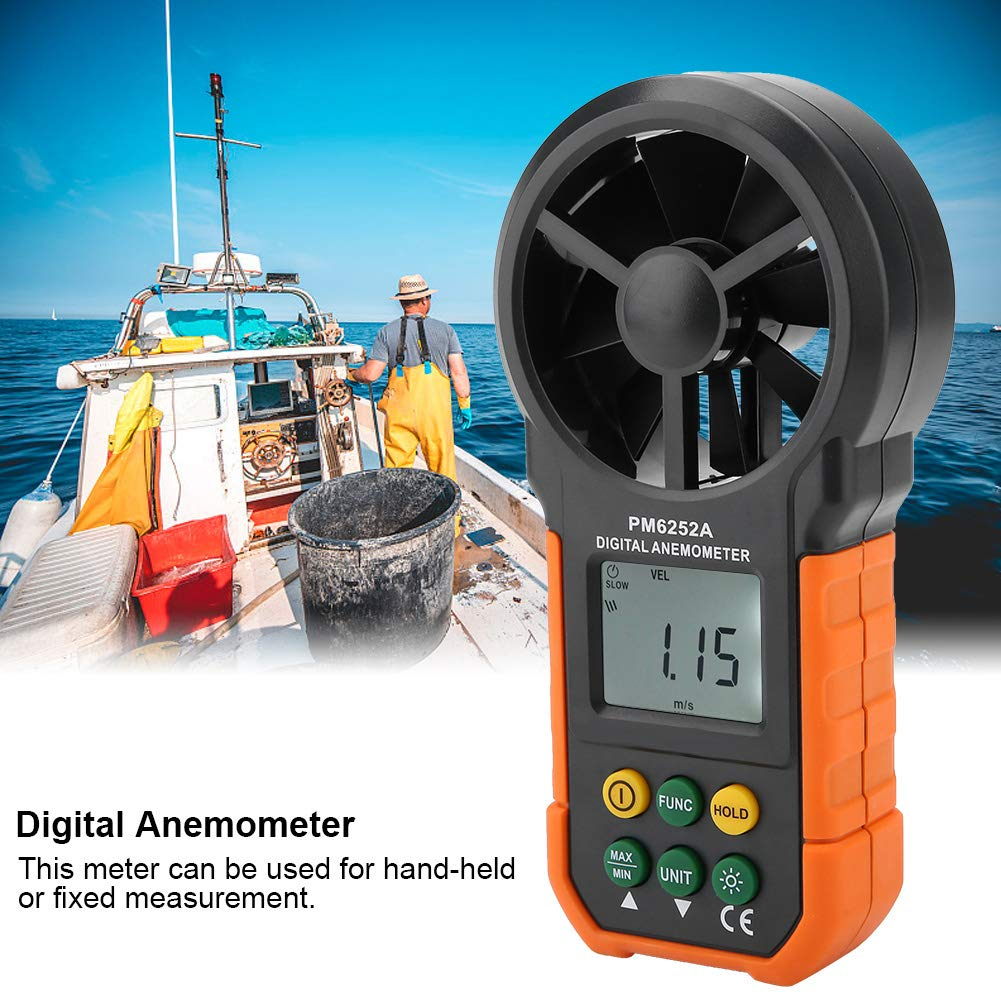 High Exactness PEAKMETER PM6252A Digital Wind Speed Meter Air Volume Measuring Anemometer Portable Wind