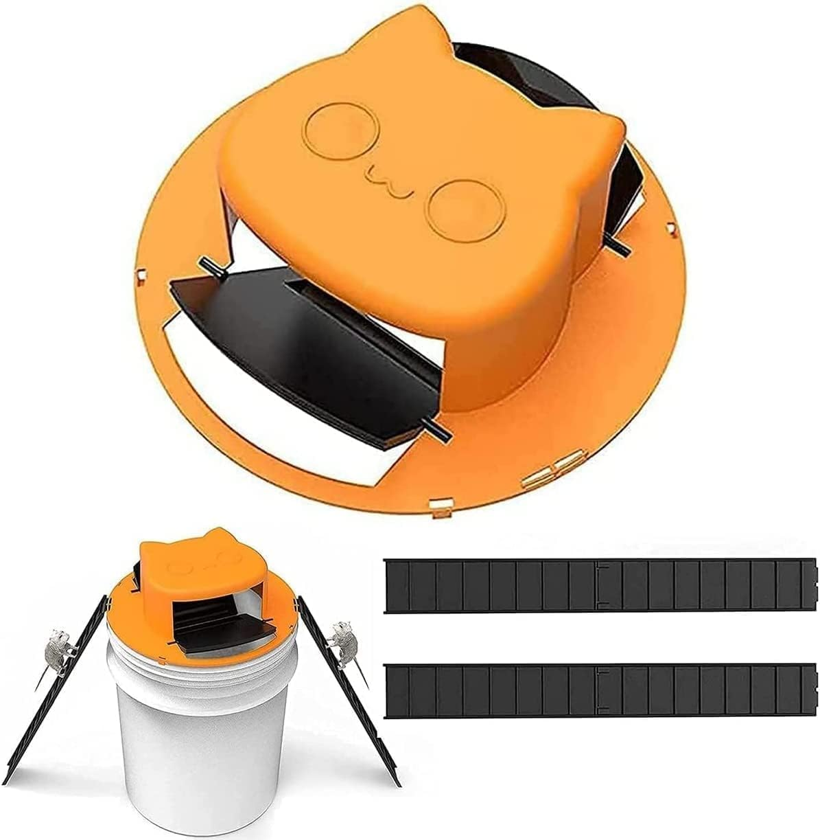 Mouse Trap Bucket Lid, Double Trap Door Style Bucket Mouse Traps Indoor Outdoor Humane Rat Trap, Chipmunk Trap, Mice Trap (1) image number 1