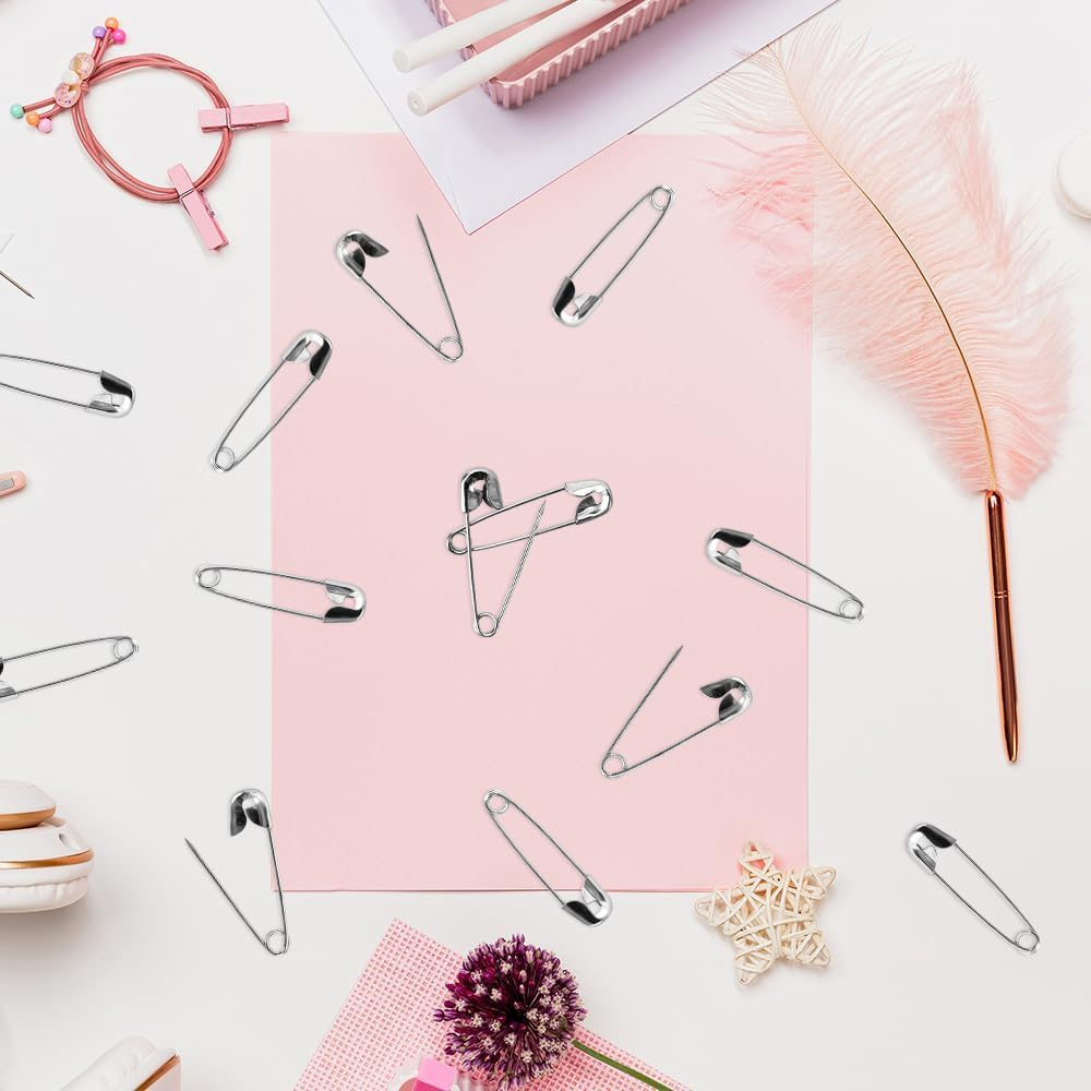 Small Safety Pins 500PCS 19Mm Safety Pin Clothes Pins, Silver, Classic Style, Ideal for Clothes, Crafting, Jewelry Making, Sewing, Kilt Pin