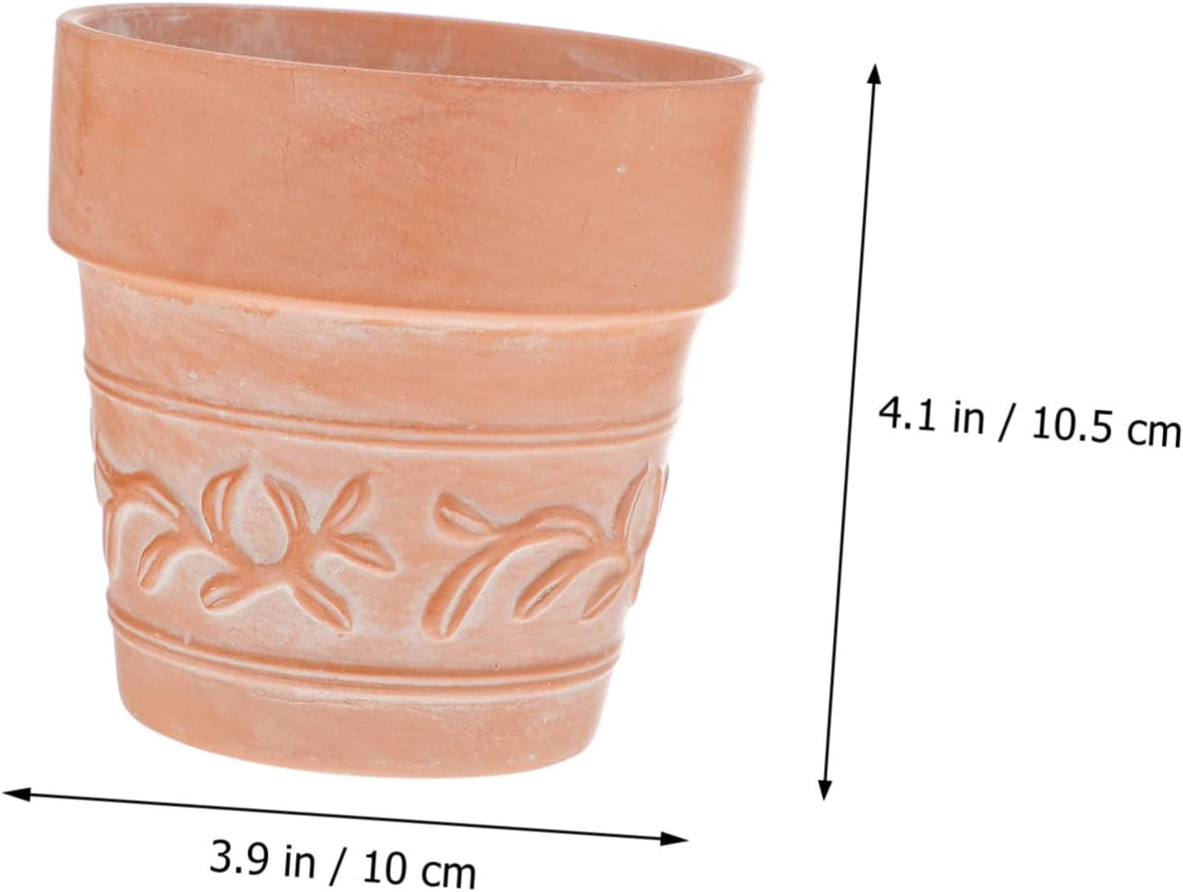 Terracotta Flower Pots Succulent Plant Pots for Indoor Tabletop Decoration 2Pcs Red Pottery Planters Creative Carved Design Suitable for Succulents and Greenery Random Style