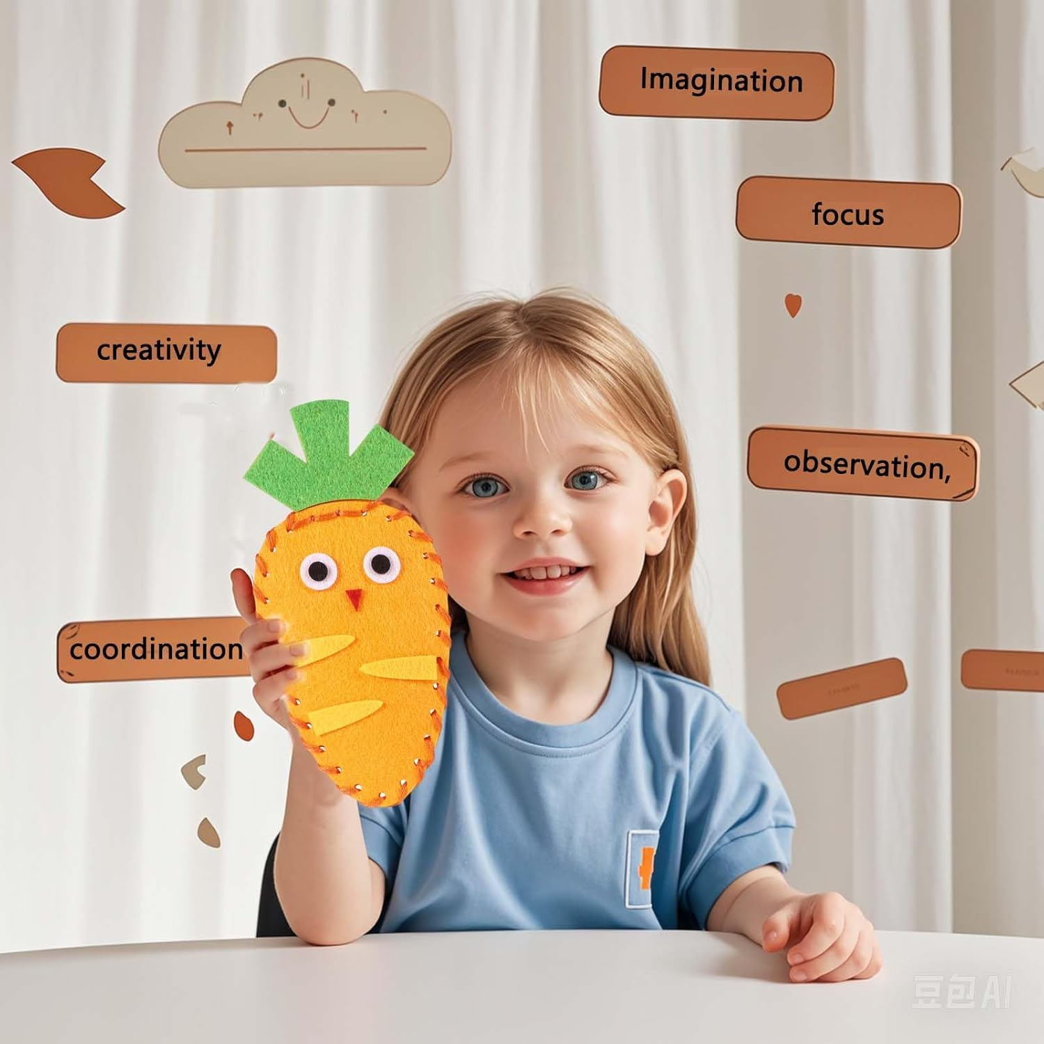 Zquintuplian Sew Fun Kids, Kids Sewing Kit, Play and Learn Sewing Kit, for Various Occasions Such as Home Handicraft Gatherings Birthday Parties Classrooms Holiday Gatherings image number 6