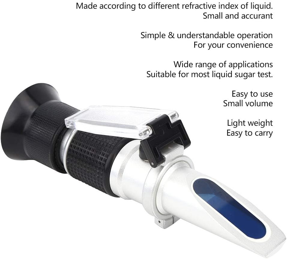 Refractometer Concentration Meter Brix Tester 0-90% with Automatic Temperature Compensation, Simple Operation, Wide Application for Liquid Sugar Test image number 4