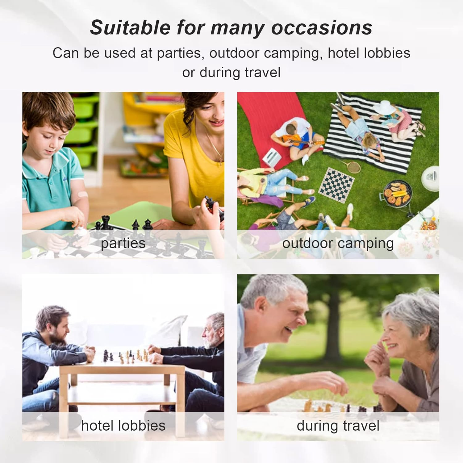 Chess Board, Flexible, Portable, Durable, Soft PVC, 2 Players, Age 6+ image number 6