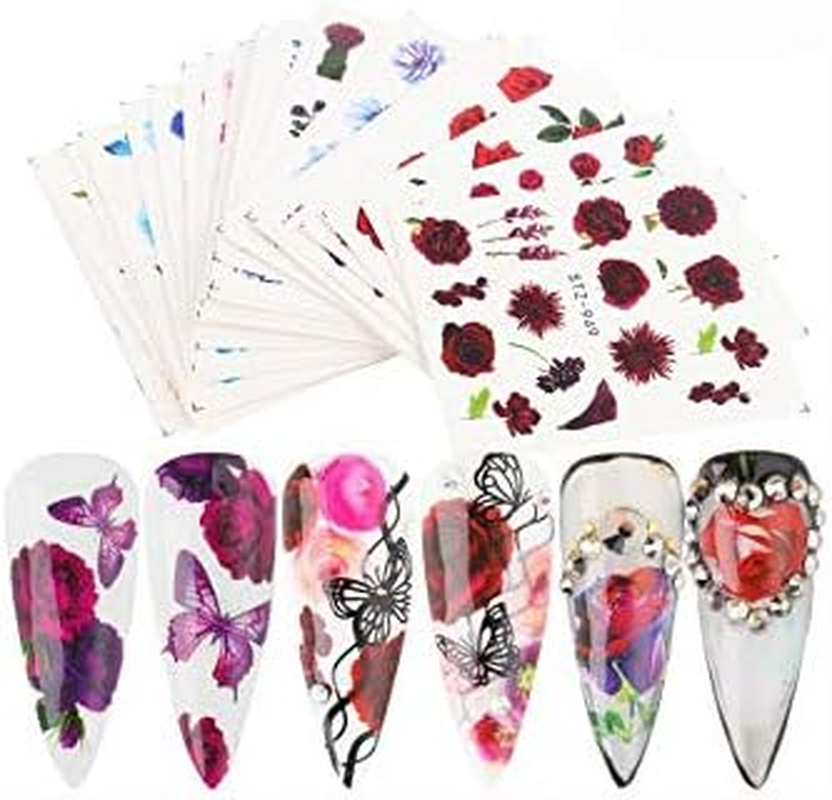 24 Pcs Halloween Nail Art Water Sticker Set Anime Skull Bone Decals Gel Polish Slider Accessories (Color : Stz930 969 24Pcs) image number 3