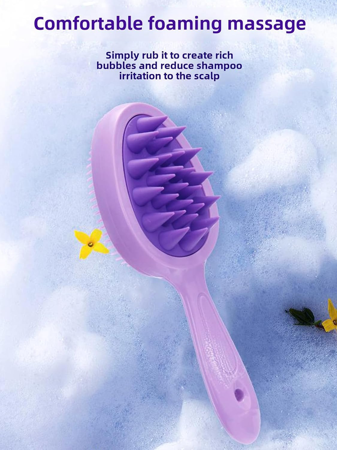 Ccbeauty 2 in 1 Head Skin Massage Brushes Shampoo Brush Double Sided Hair Brush Comb for Deep Cleaning Dandruff image number 3