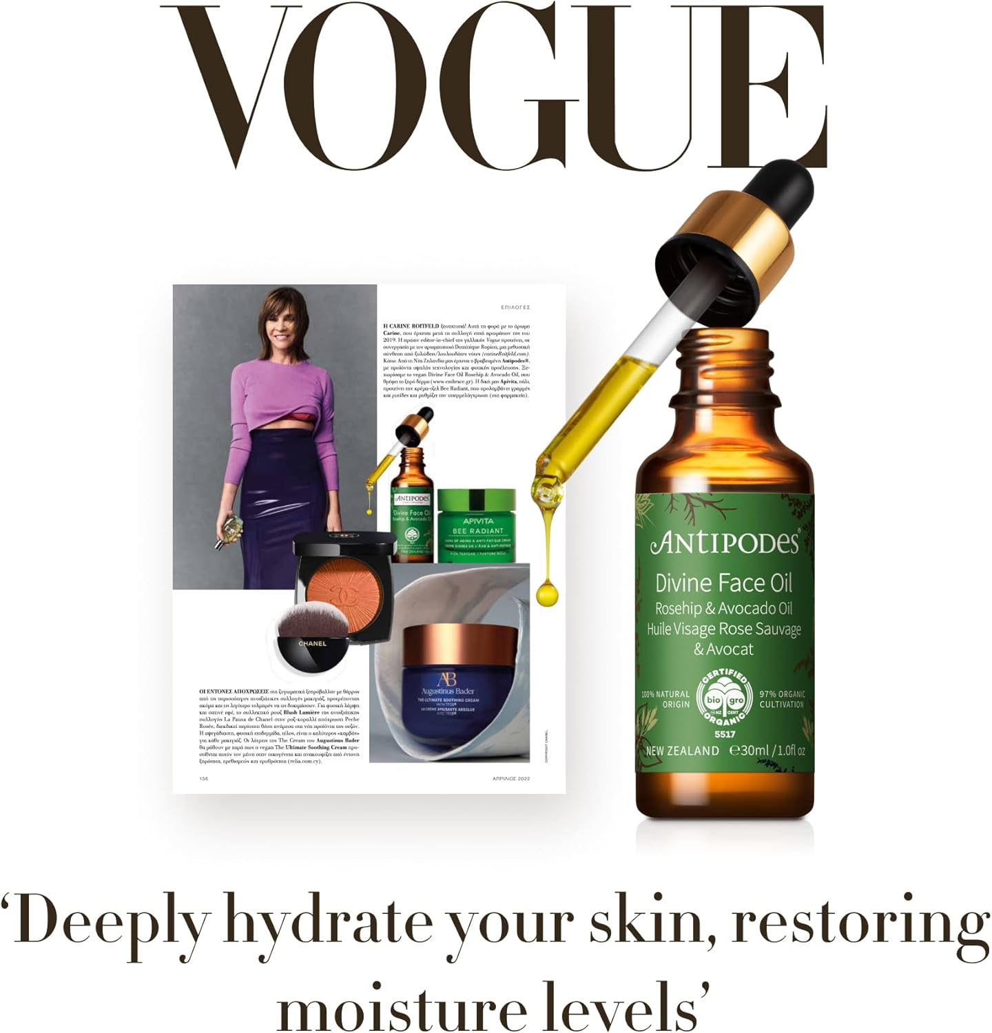 Antipodes Divine Face Oil, Rosehip & Avocado Oil, 30Ml image number 2