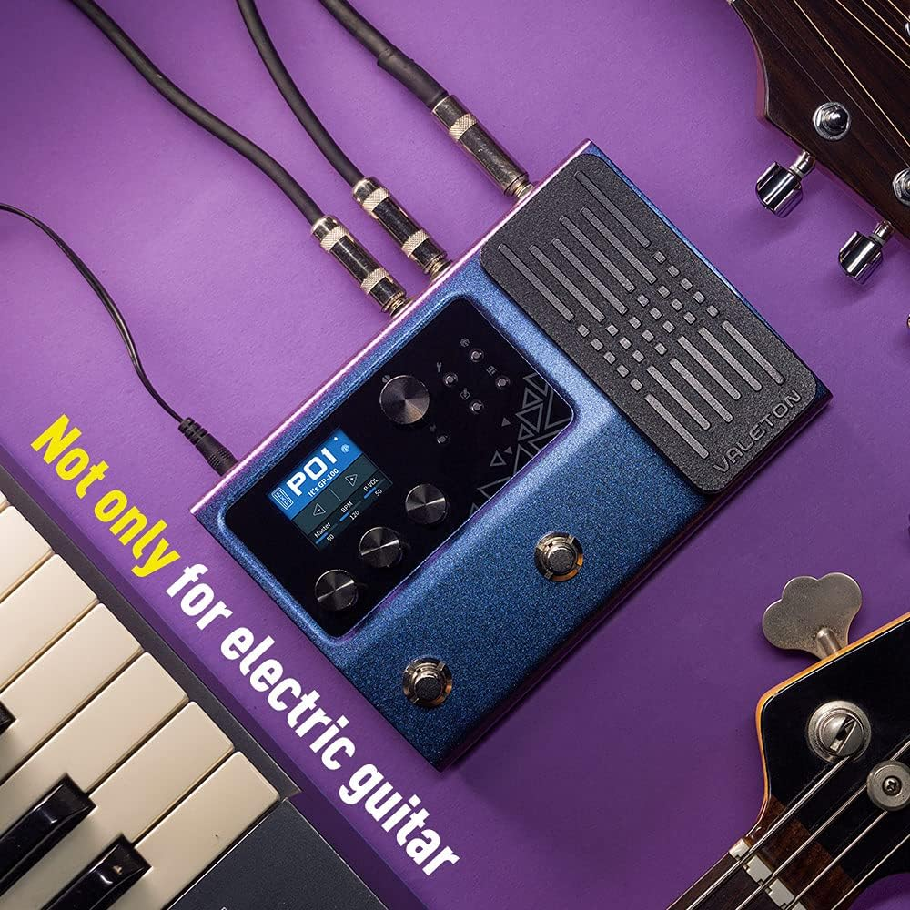 Valeton GP-100 Guitar Bass Amp Modeling IR Cabinets Simulation Multi Language Multi-Effects with Expression Pedal Stereo OTG USB Audio Interface (Violet)