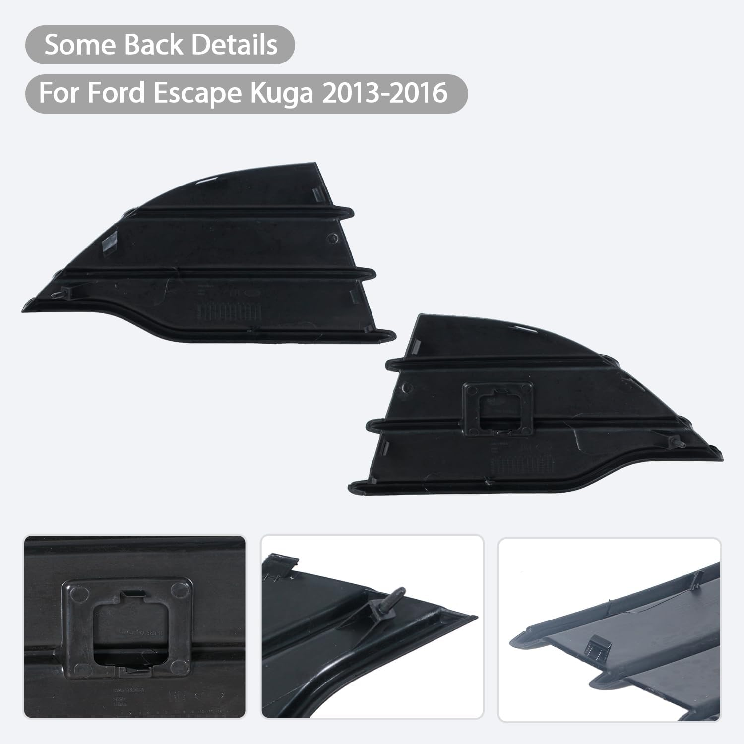 JESYMBX Front Bumper Lower Grill Cover Trim for Ford Kuga Escape 2013-2016 Tow Hook DV45-17K947-B Left image number 1