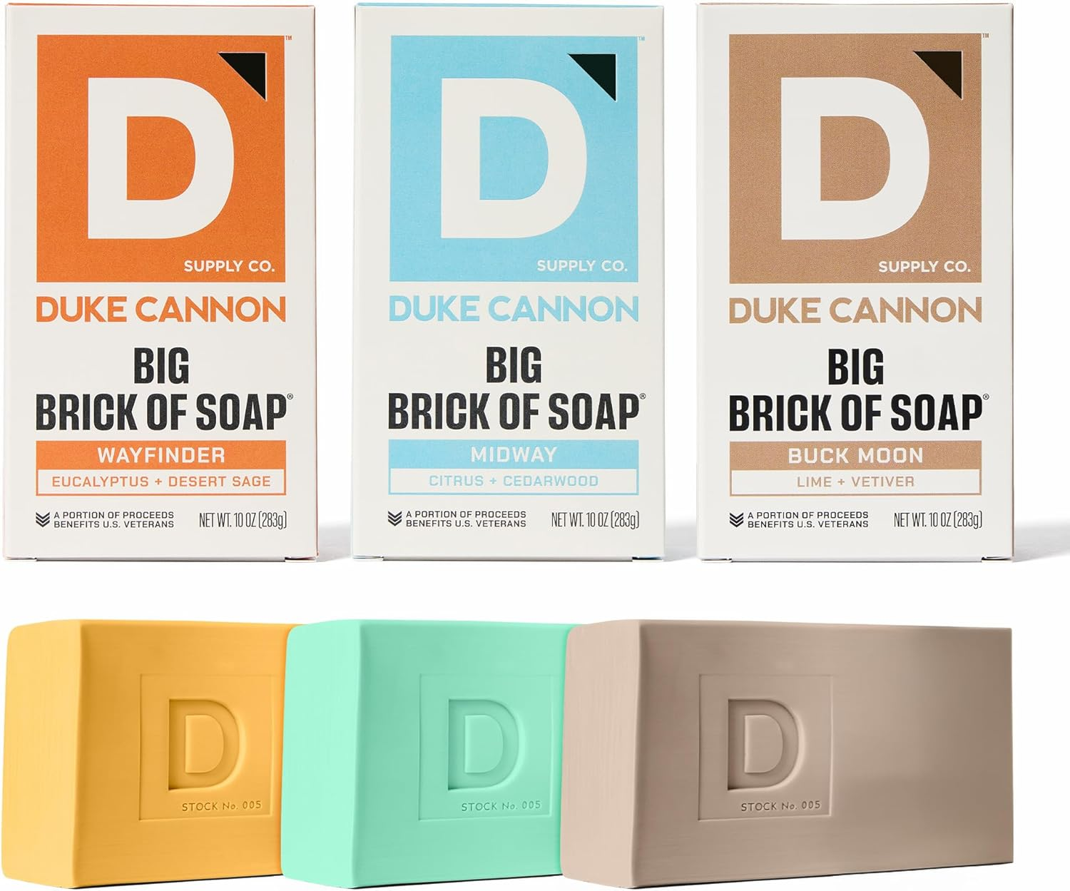 Duke Cannon Big Brick of Soap for Men &ndash; 3 Pack Variety | 10 Oz Each | Triple Milled Bar Soaps | Long-Lasting | Natural Oils | Mens Bar Soap Set