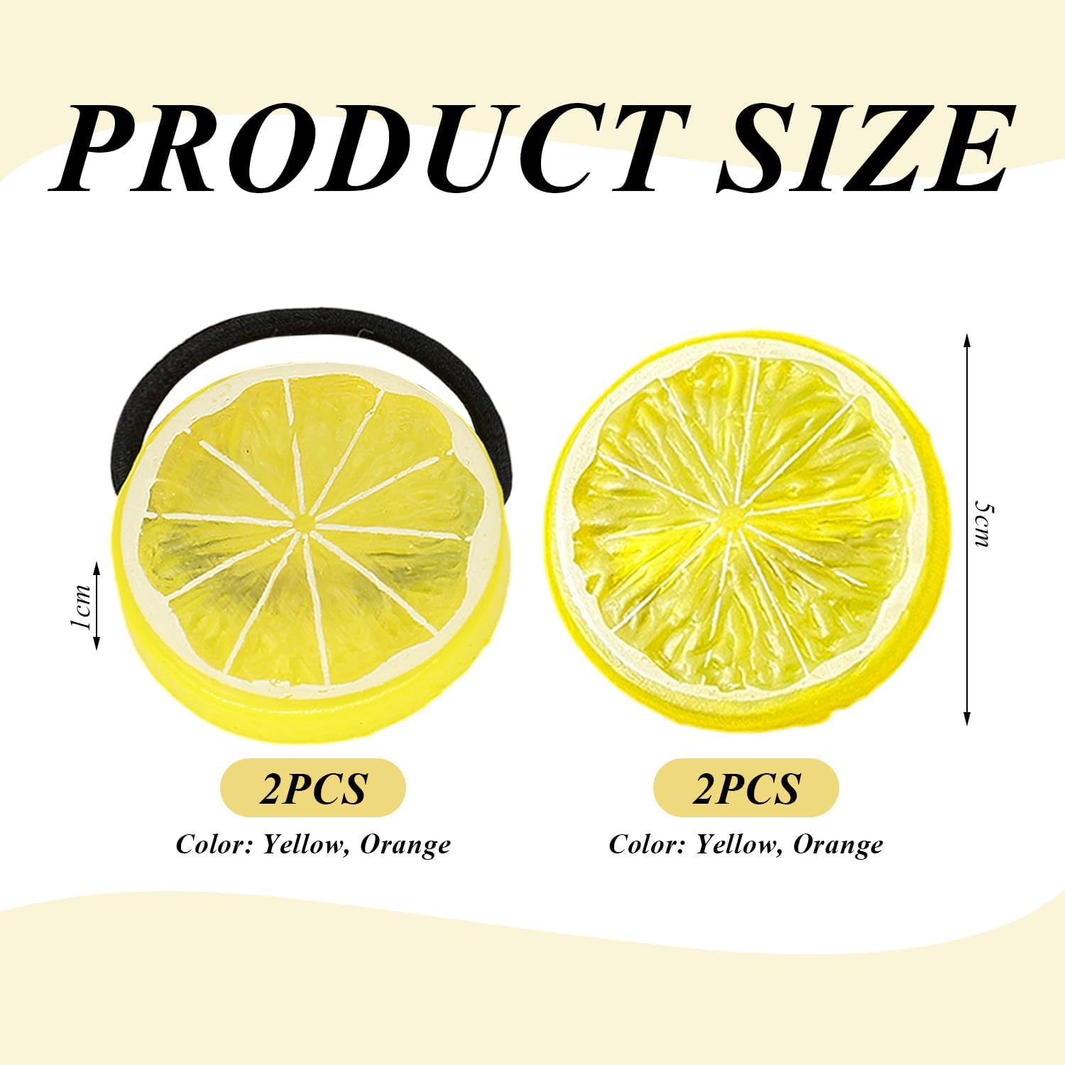 2 Pieces Fruit Hair Pins and 2 Pieces Fruit Hair Rings, Fruit Styling Hair Accessories, Cute Hair Accessories, Creative Hair Accessories image number 5